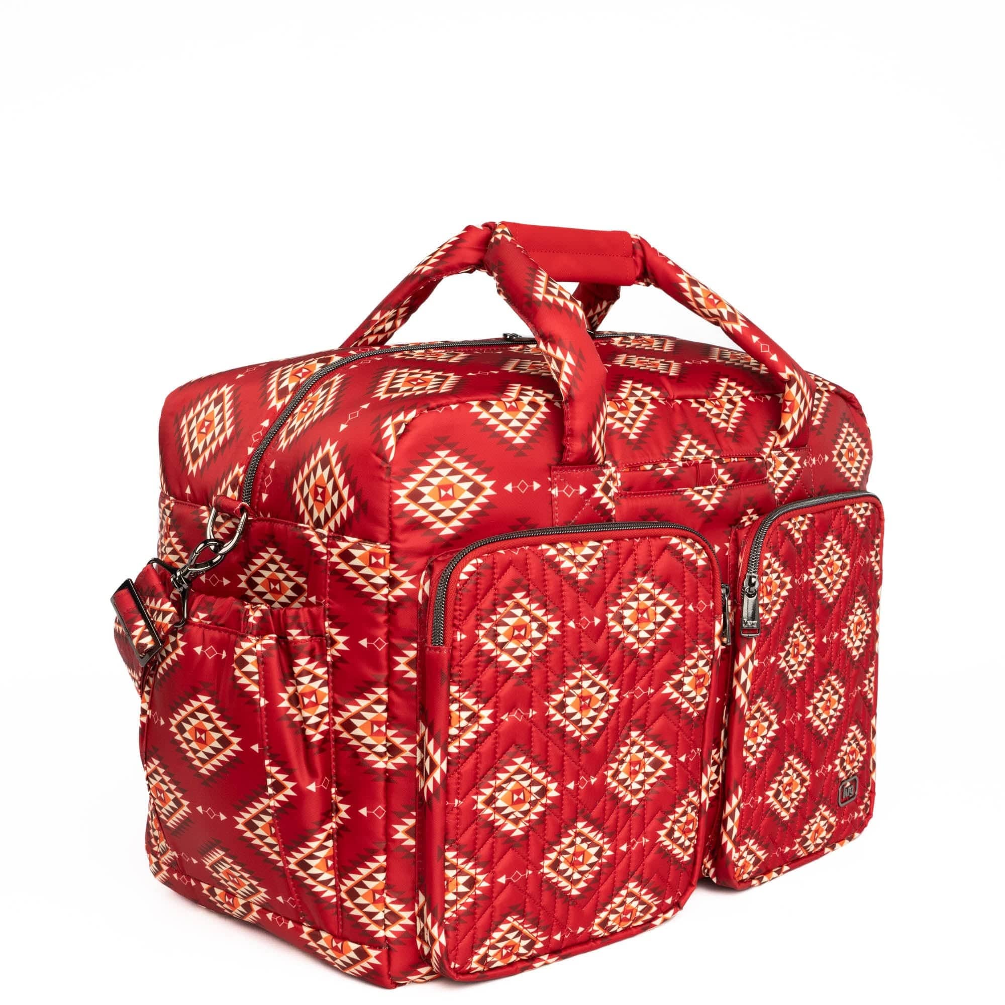 Guild Collection Classic Drifter Duffel - CRYSTAL HONEYCOMB RED - DrifterMD_CrystalHoneycomRed_02