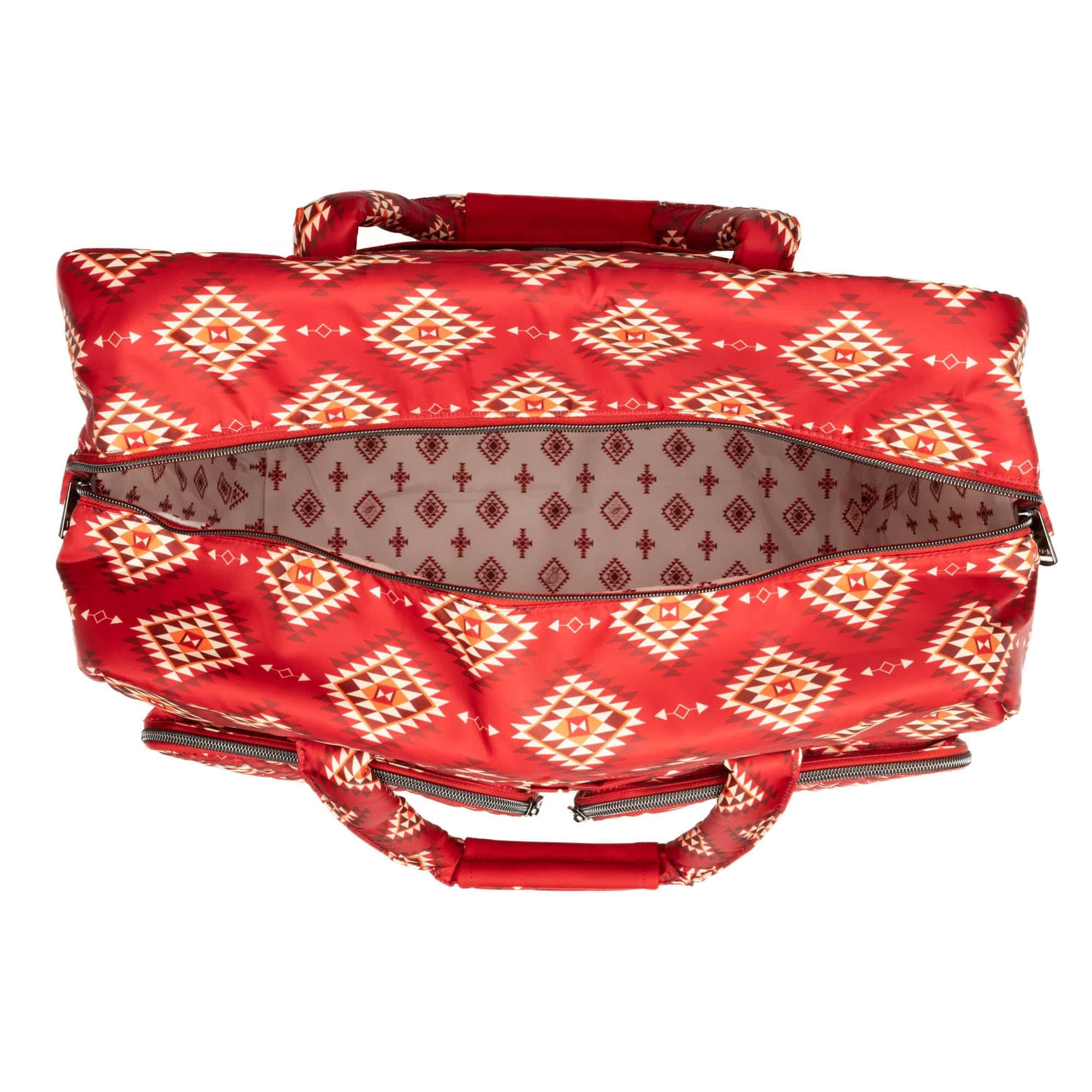 Guild Collection Classic Drifter Duffel - CRYSTAL HONEYCOMB RED - DrifterMD_CrystalHoneycomRed_05