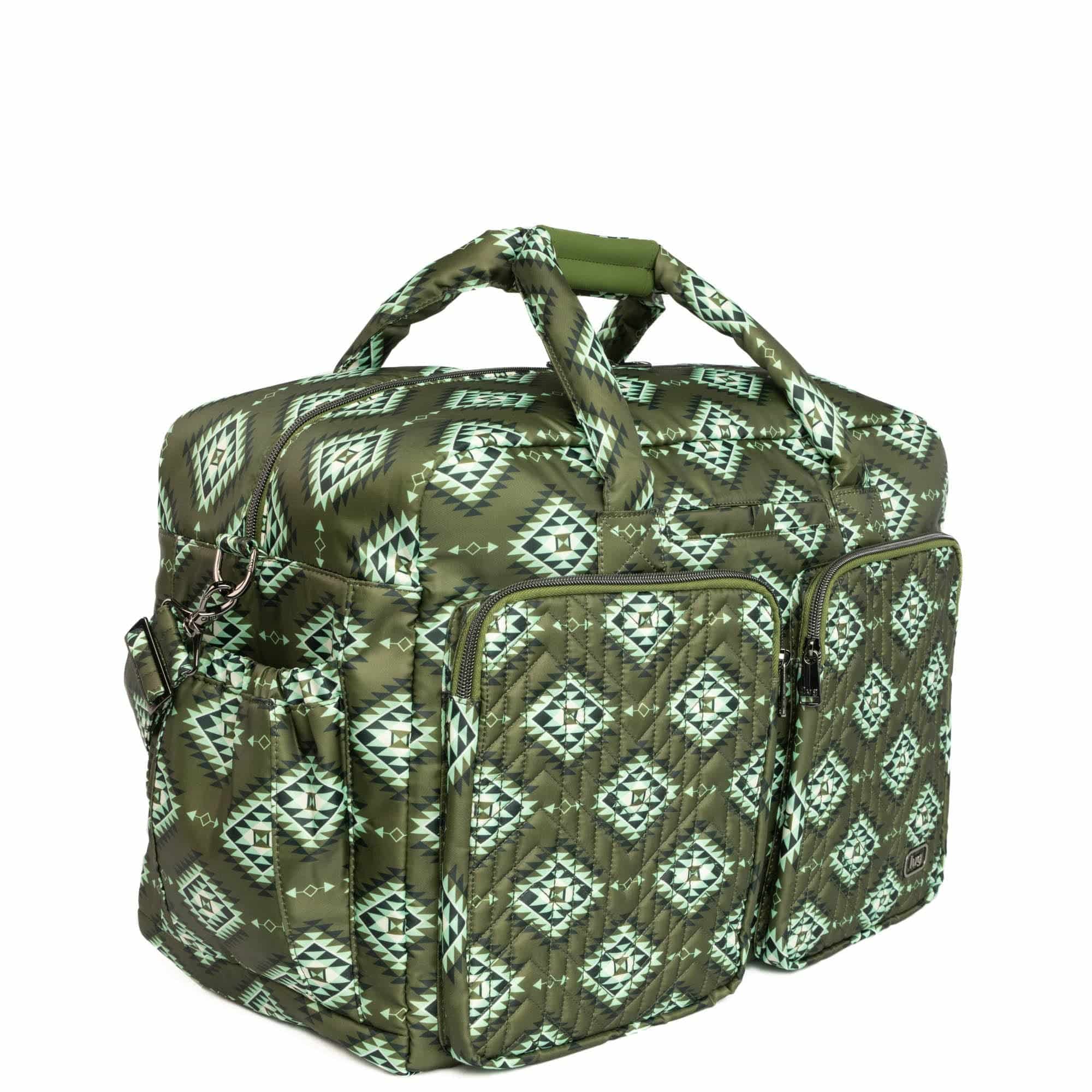 Guild Collection Classic Drifter Duffel - CRYSTAL HONEYCOMB GREEN - DrifterMD_CrystalHoneycombGreen_02