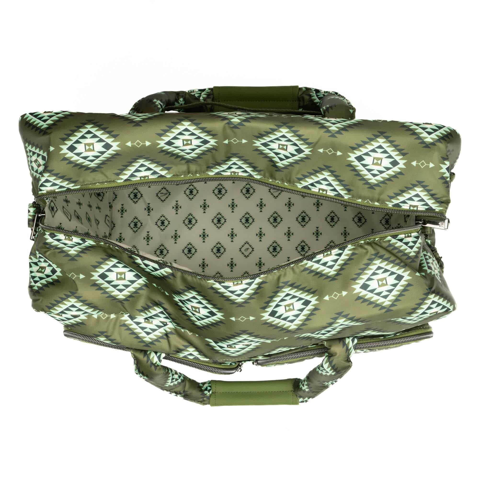 Guild Collection Classic Drifter Duffel - CRYSTAL HONEYCOMB GREEN - DrifterMD_CrystalHoneycombGreen_05