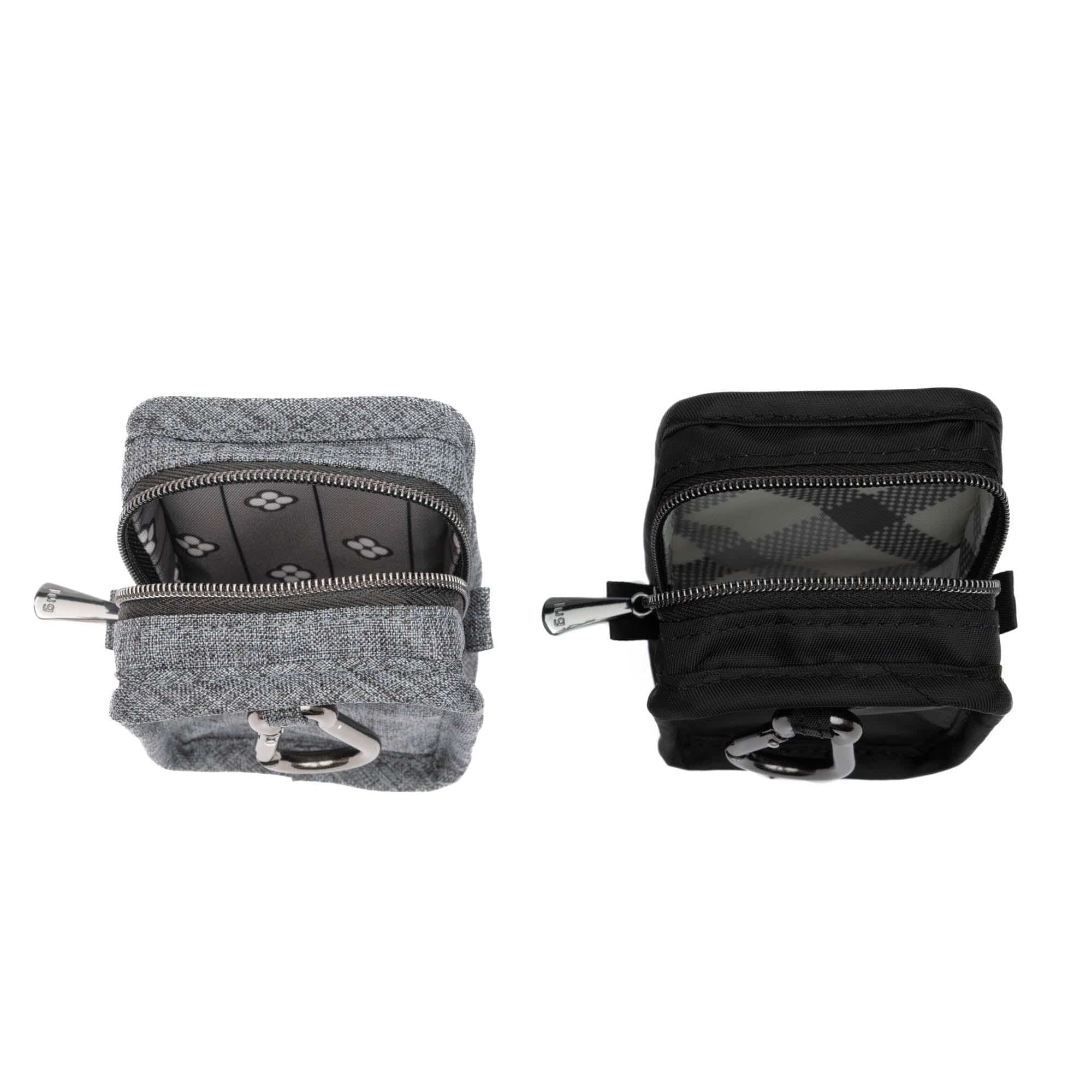 Drizzle Mini Zip Storage Pouch - 2pc Set - BLACK HEATHER GREY - Drizzle2pc_HeatherGreyBlack_05