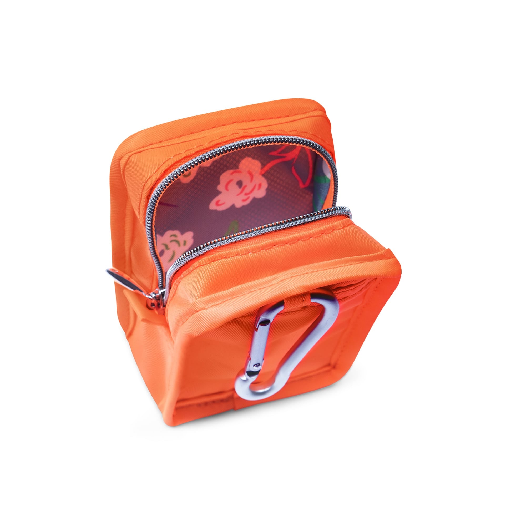 Drizzle Mini Zip Storage Pouch - CORAL - Drizzle_Coral_Neon_05_z1g0e6