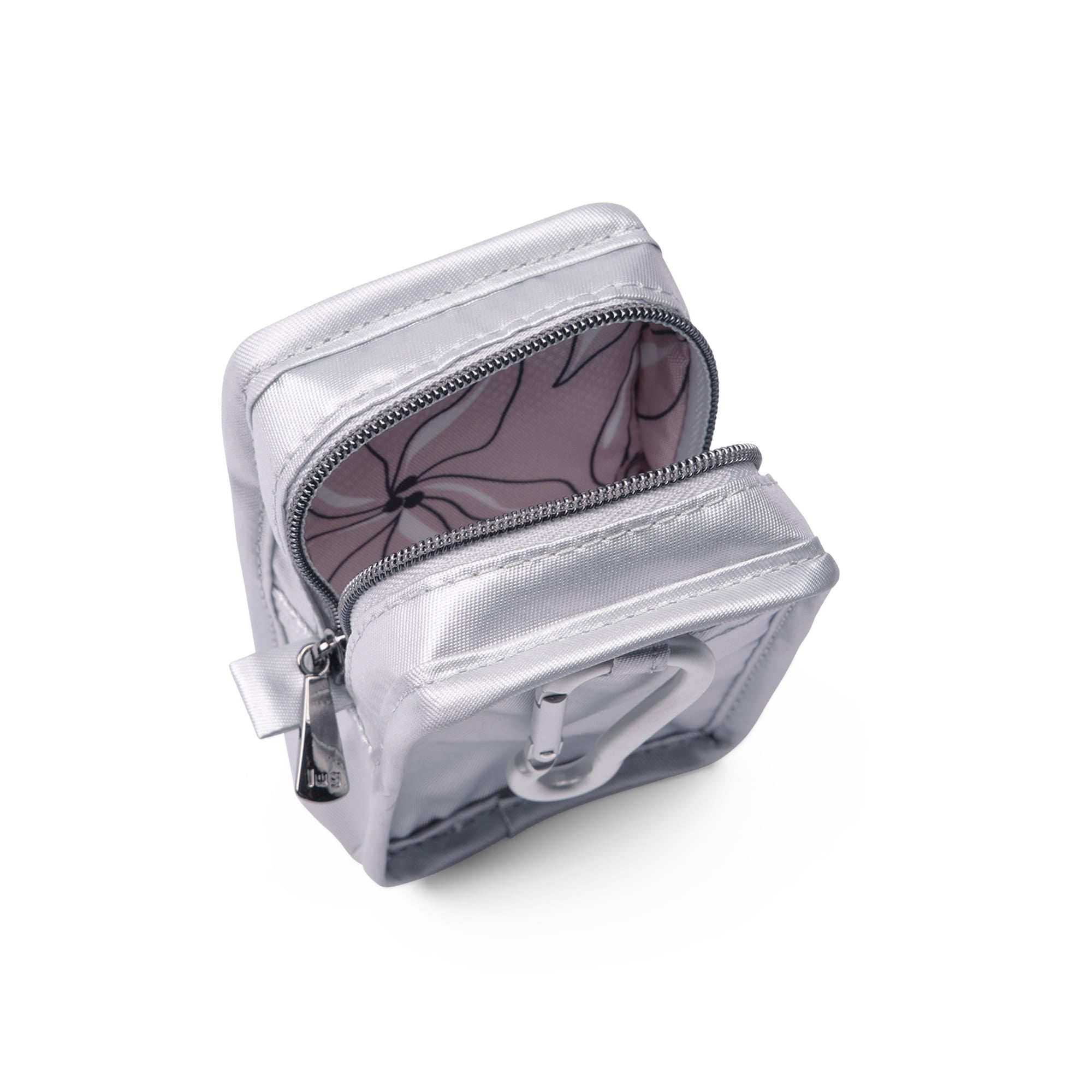 Drizzle Mini Zip Storage Pouch - METALLIC SILVER - Drizzle_Metallic_Silver_05_y1672p