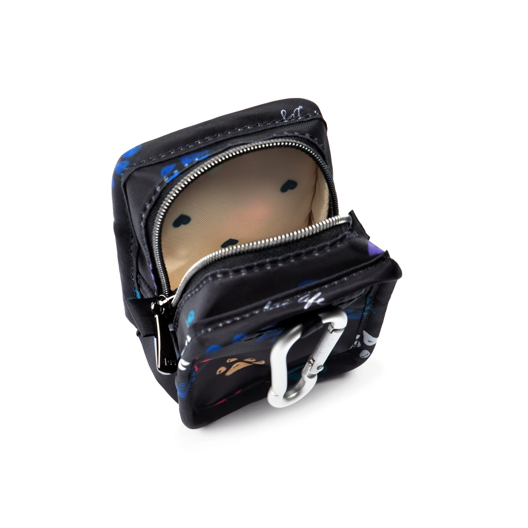 Drizzle Mini Zip Storage Pouch - PAWS BLACK - Drizzle_Paws_Black_05