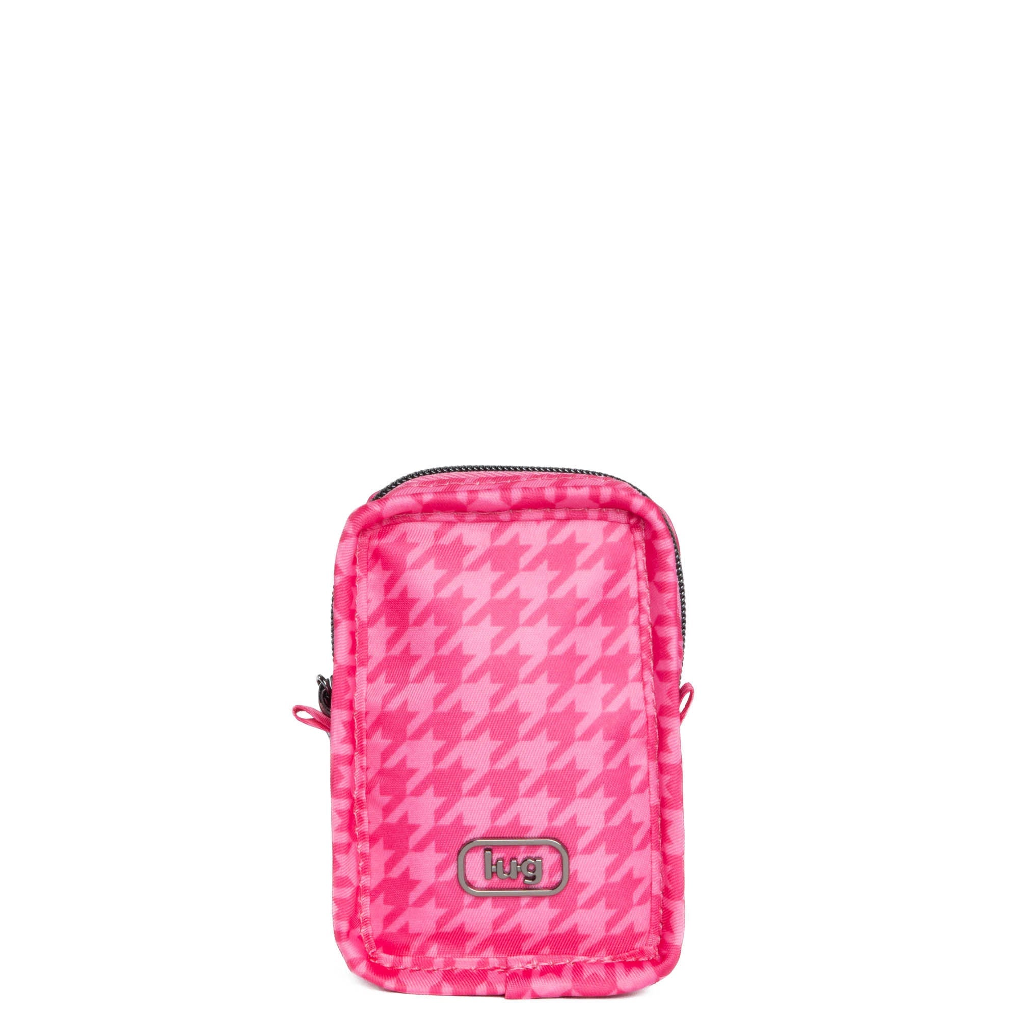 Drizzle Mini Zip Storage Pouch - MICRO HOUNDSTOOTH PINK - Drizzle_PinkMicroHoundstooth_01