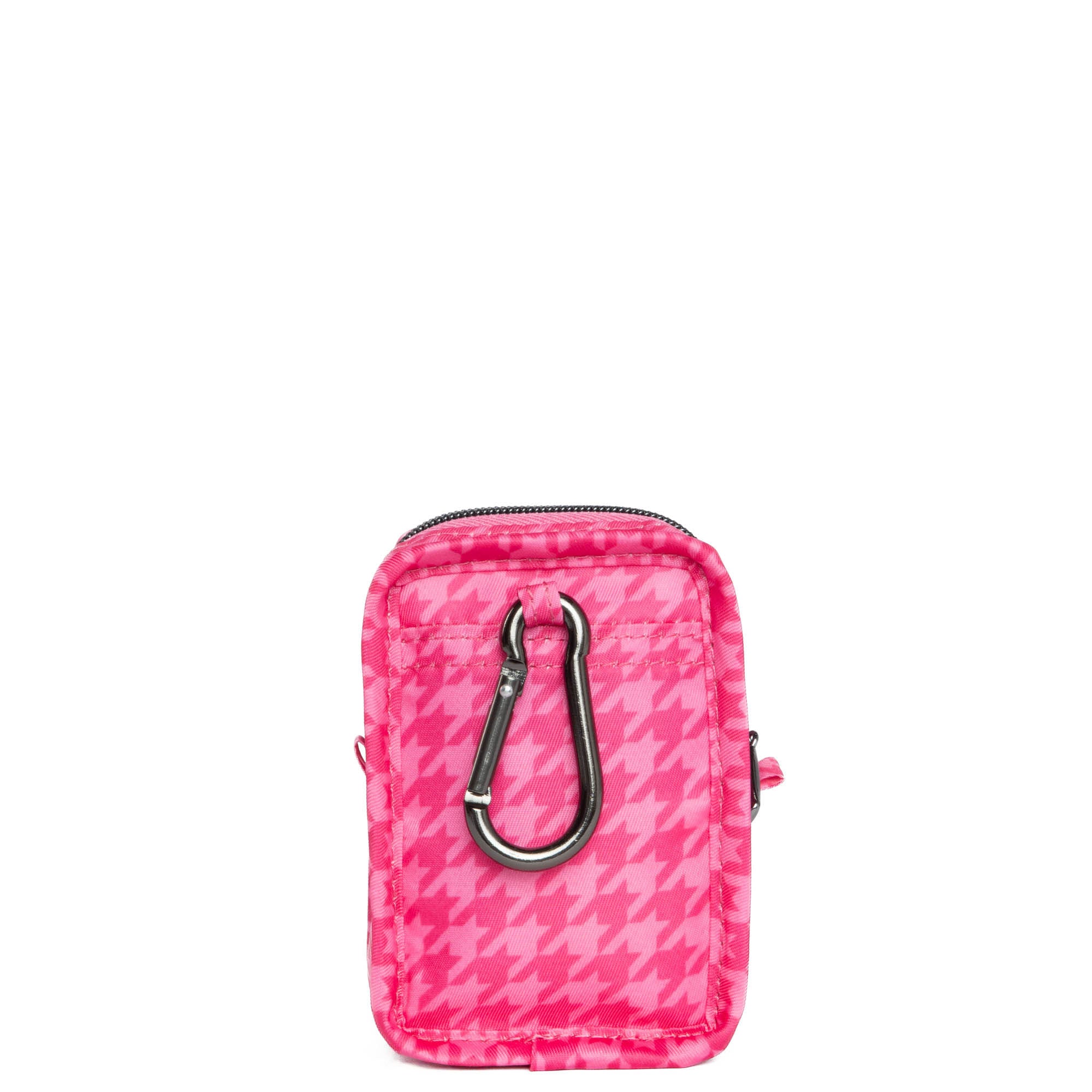 Drizzle Mini Zip Storage Pouch - MICRO HOUNDSTOOTH PINK - Drizzle_PinkMicroHoundstooth_04