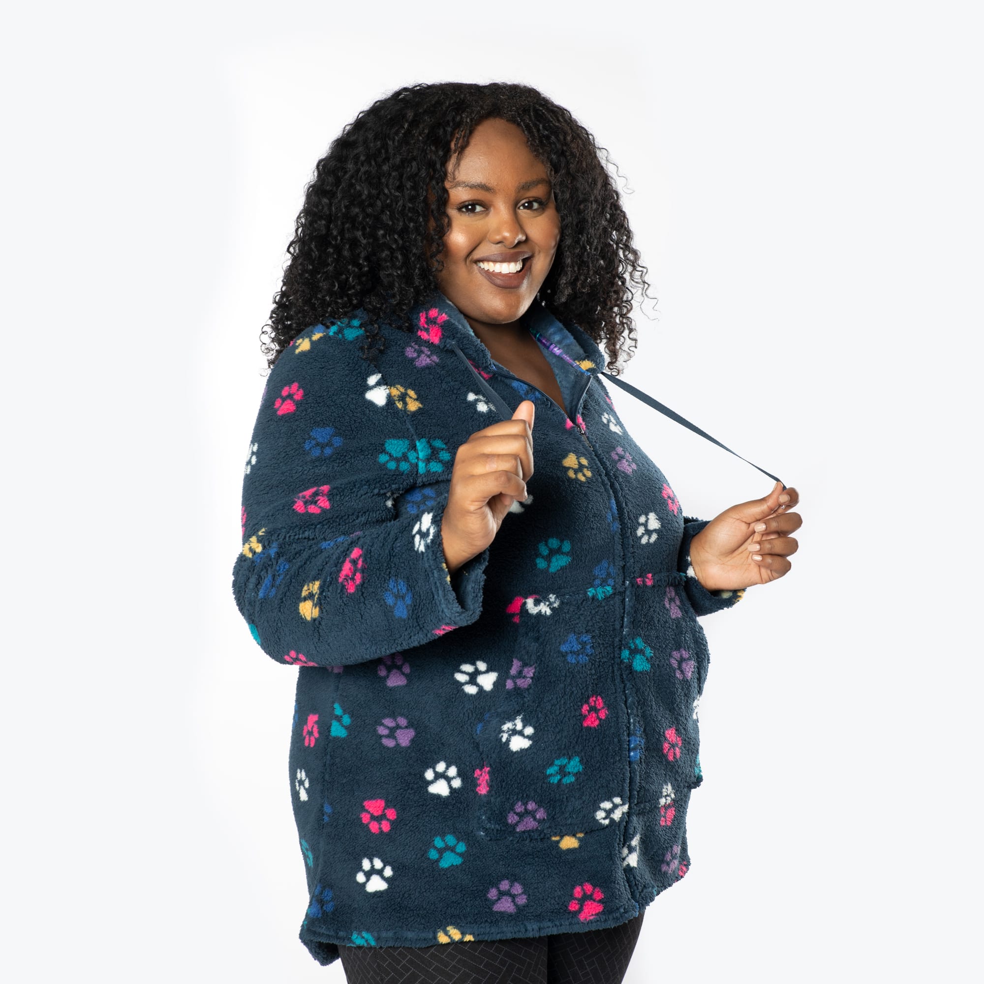 Echo Sherpa Zipper Cardigan - - Echo_PawsNavy_XL_03_dae23bfd-9b45-491f-a12d-704e4a05dcac