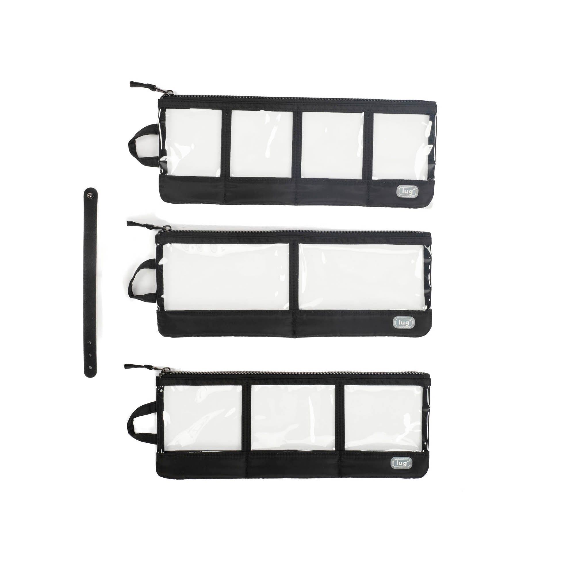 Envelope 3pc Clearview Zip Organizers - BLACK - EnvelopeCV_Black_01