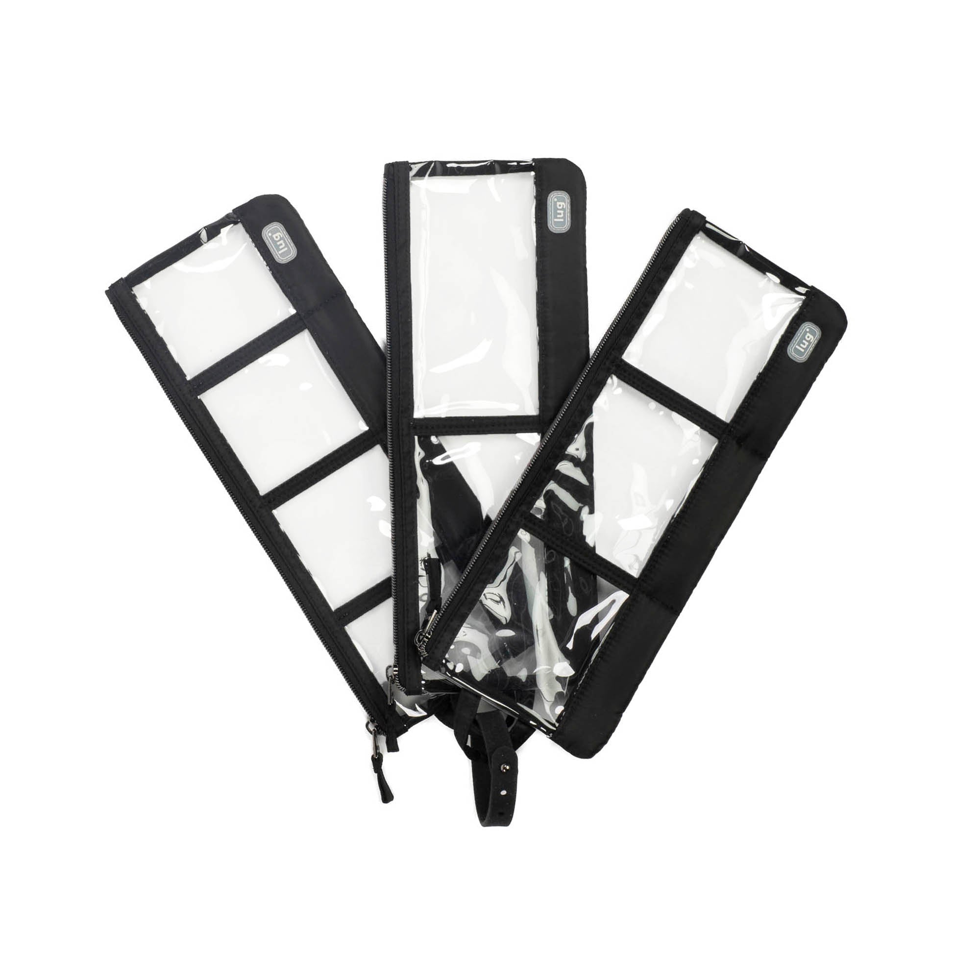 Envelope 3pc Clearview Zip Organizers - BLACK - EnvelopeCV_Black_02