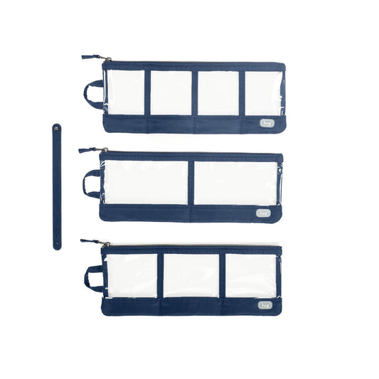 Envelope 3pc Clearview Zip Organizers - - EnvelopeCV_Indigo_01_5bd86dac-7b82-4cc1-8c42-5ed2ed4a4556