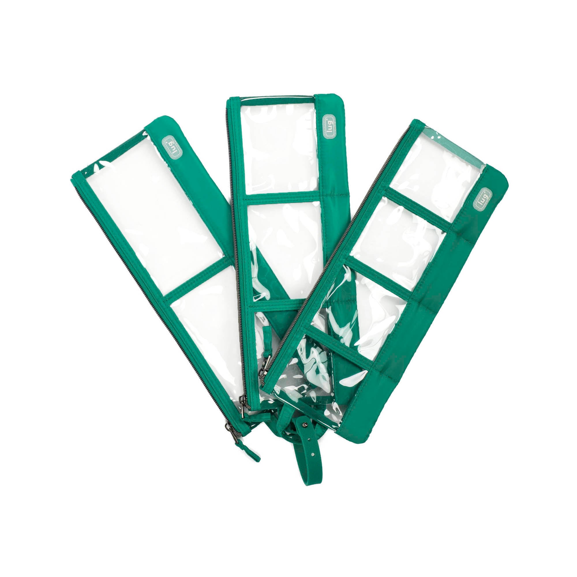 Envelope 3pc Clearview Zip Organizers - KELLY GREEN - EnvelopeCV_KellyGreen_02