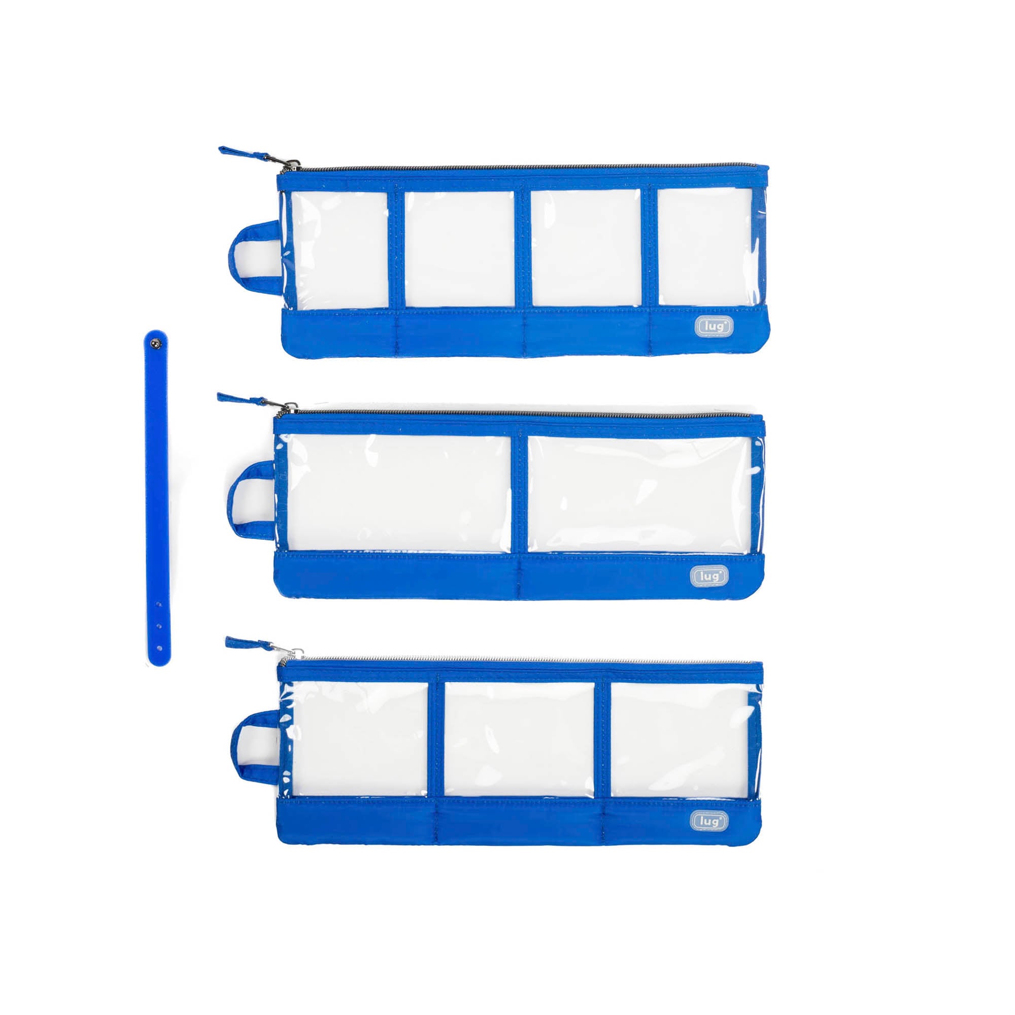 Envelope 3pc Clearview Zip Organizers - ROYAL BLUE - EnvelopeCV_RoyalBlue_01