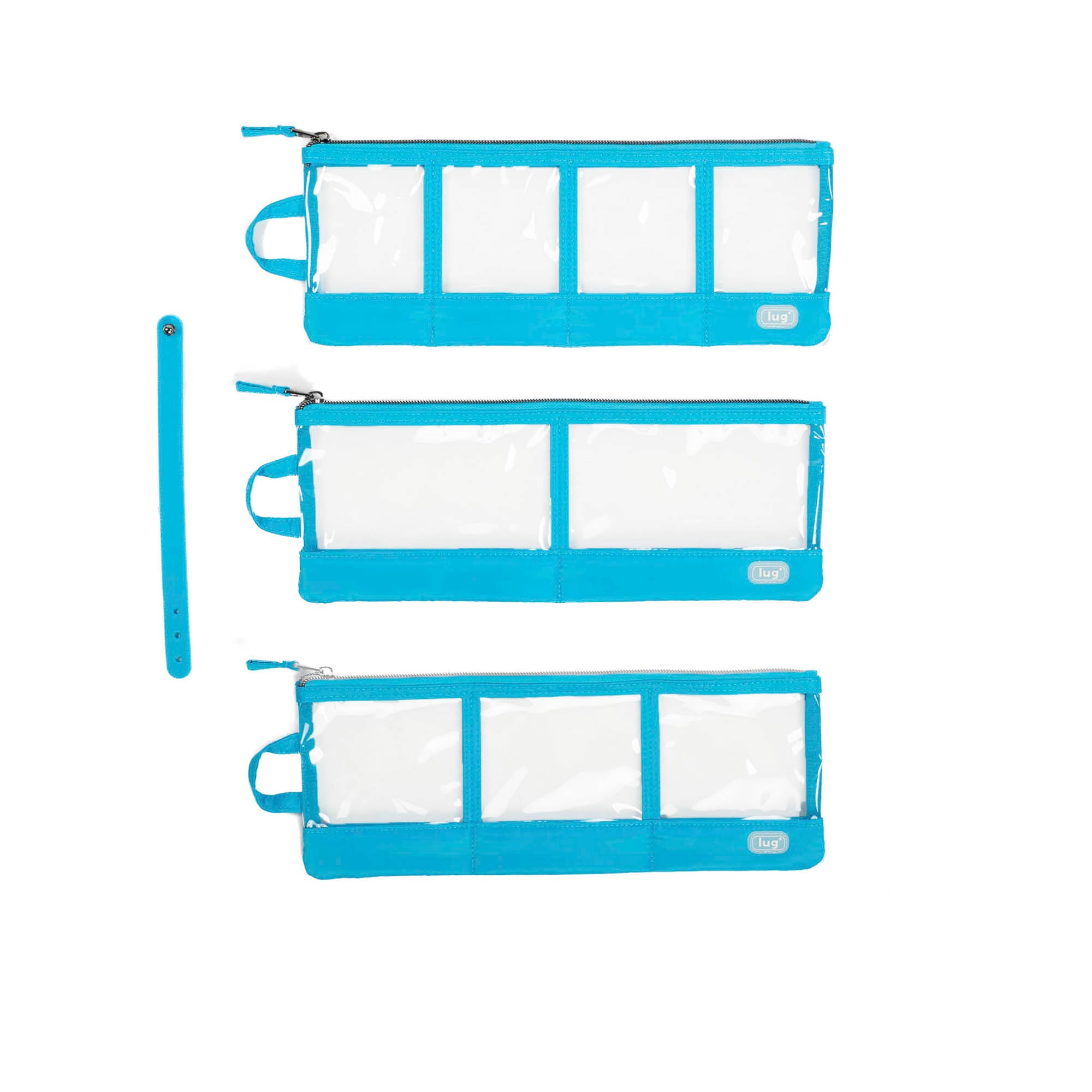 Envelope 3pc Clearview Zip Organizers - SKY BLUE - EnvelopeCV_SkyBlue_01
