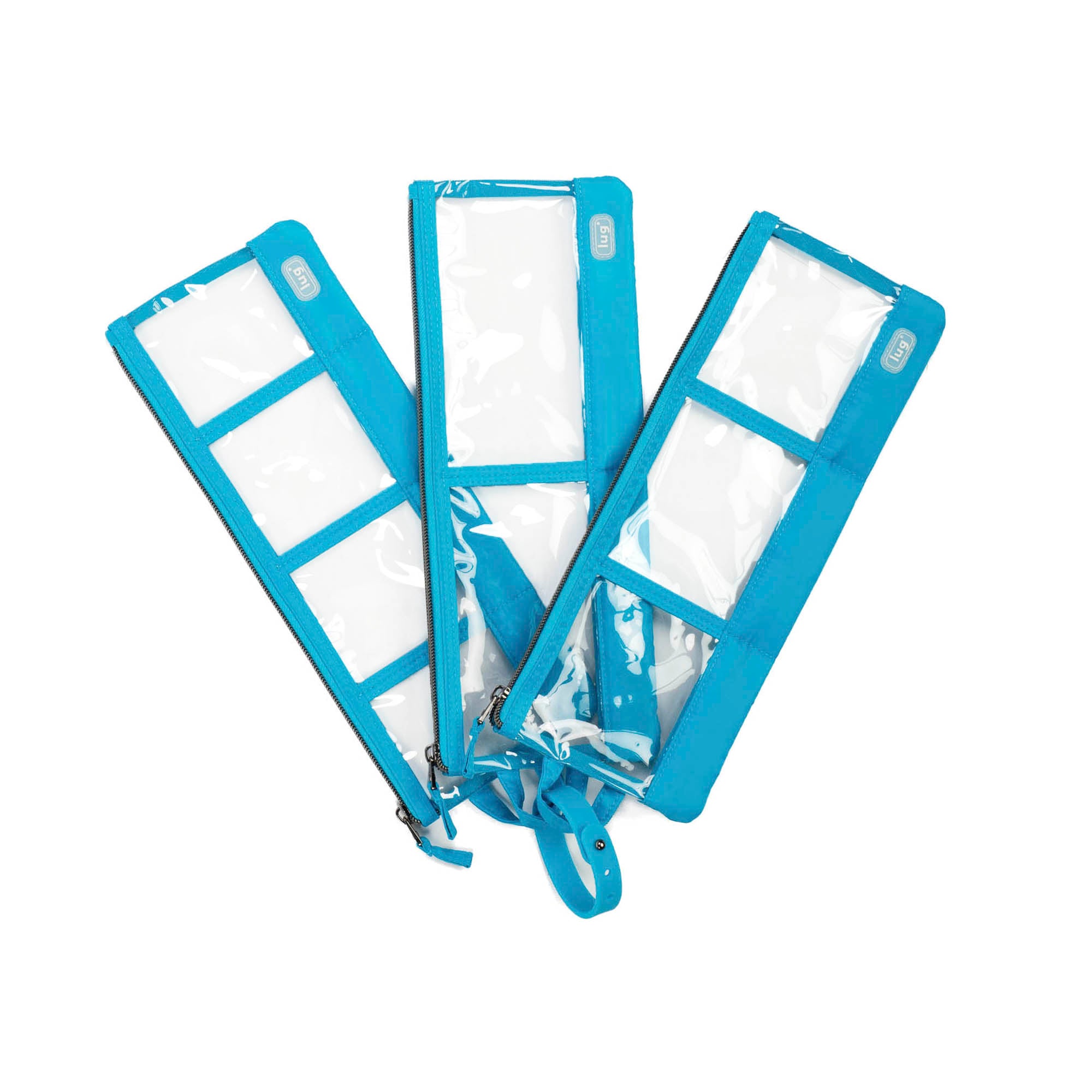 Envelope 3pc Clearview Zip Organizers - SKY BLUE - EnvelopeCV_SkyBlue_02