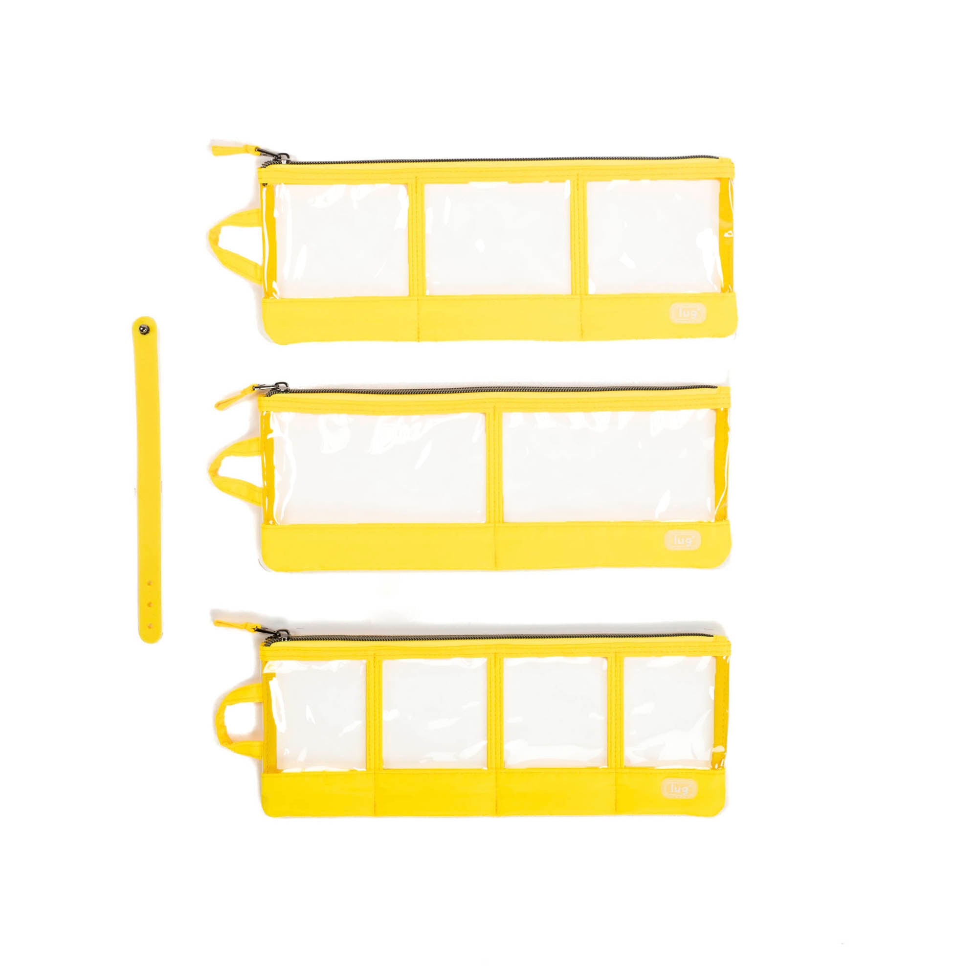 Envelope 3pc Clearview Zip Organizers - YELLOW - EnvelopeCV_Yellow_01