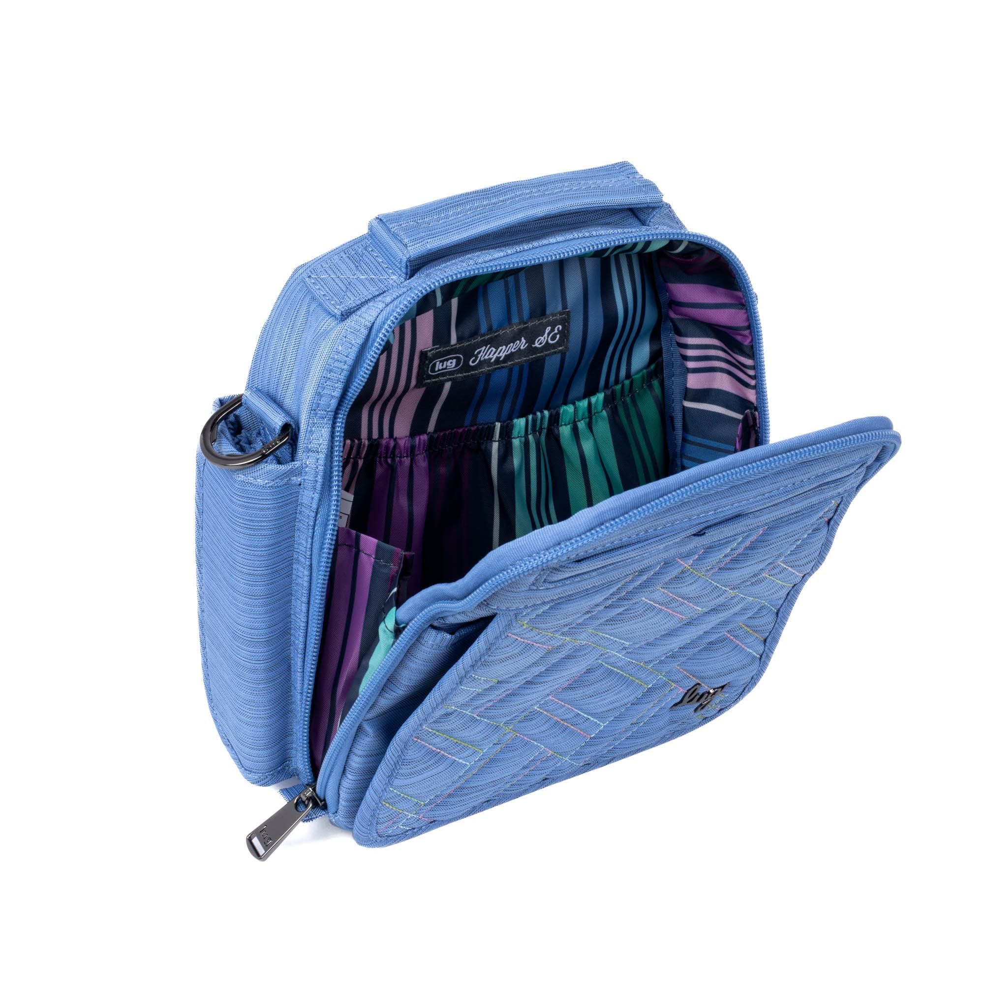 Flapper SE Convertible Crossbody Bag - BRUSHED MARINA ICEPOP STITCH - FlapperSE_BrushedMarinawithIcepop_05