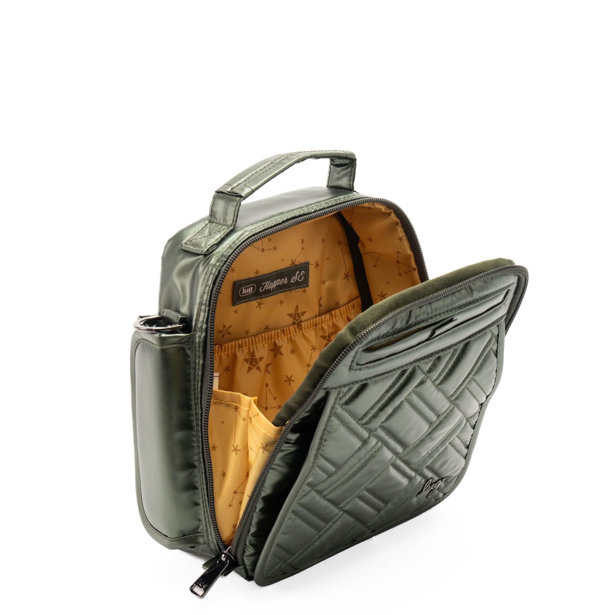 Flapper SE Convertible Crossbody Bag - METALLIC OLIVE 2 - FlapperSE_MetallicOlive_06