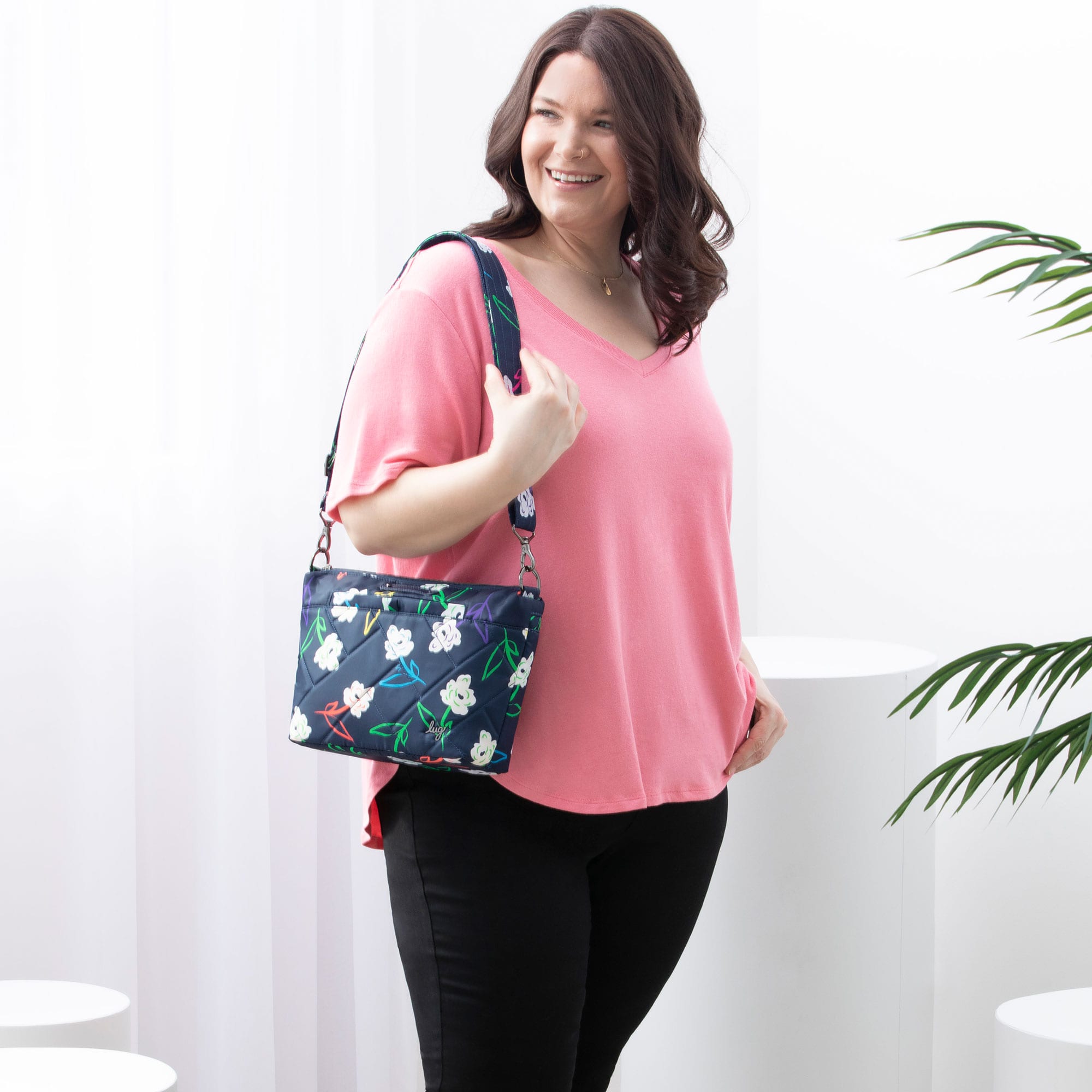 Flare 2 Crossbody Bag - - Flare-2_Bright-Floral_Model_18rfvf