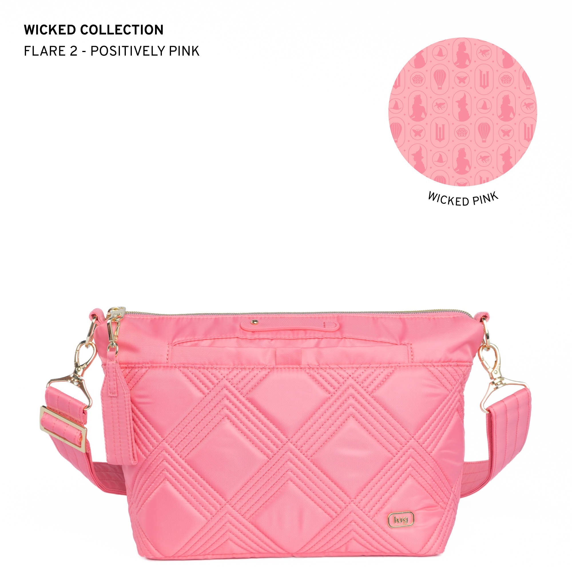 Wicked x Lug Flare 2 Crossbody Bag - POSITIVELY PINK - Flare2_PositivelyPink_LL