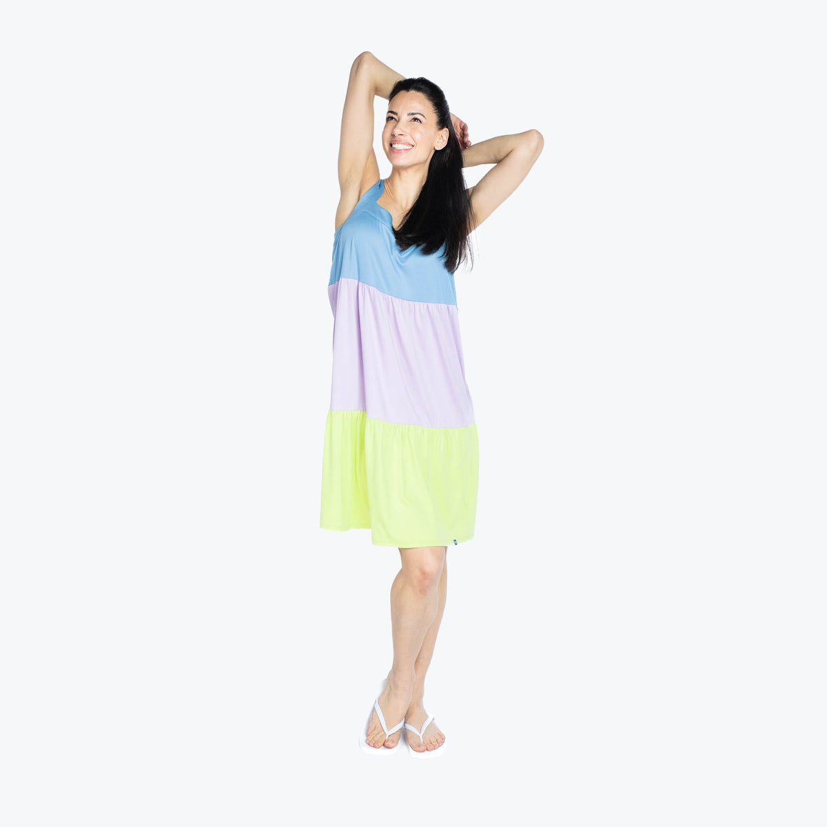 Flare Colorblock Dress