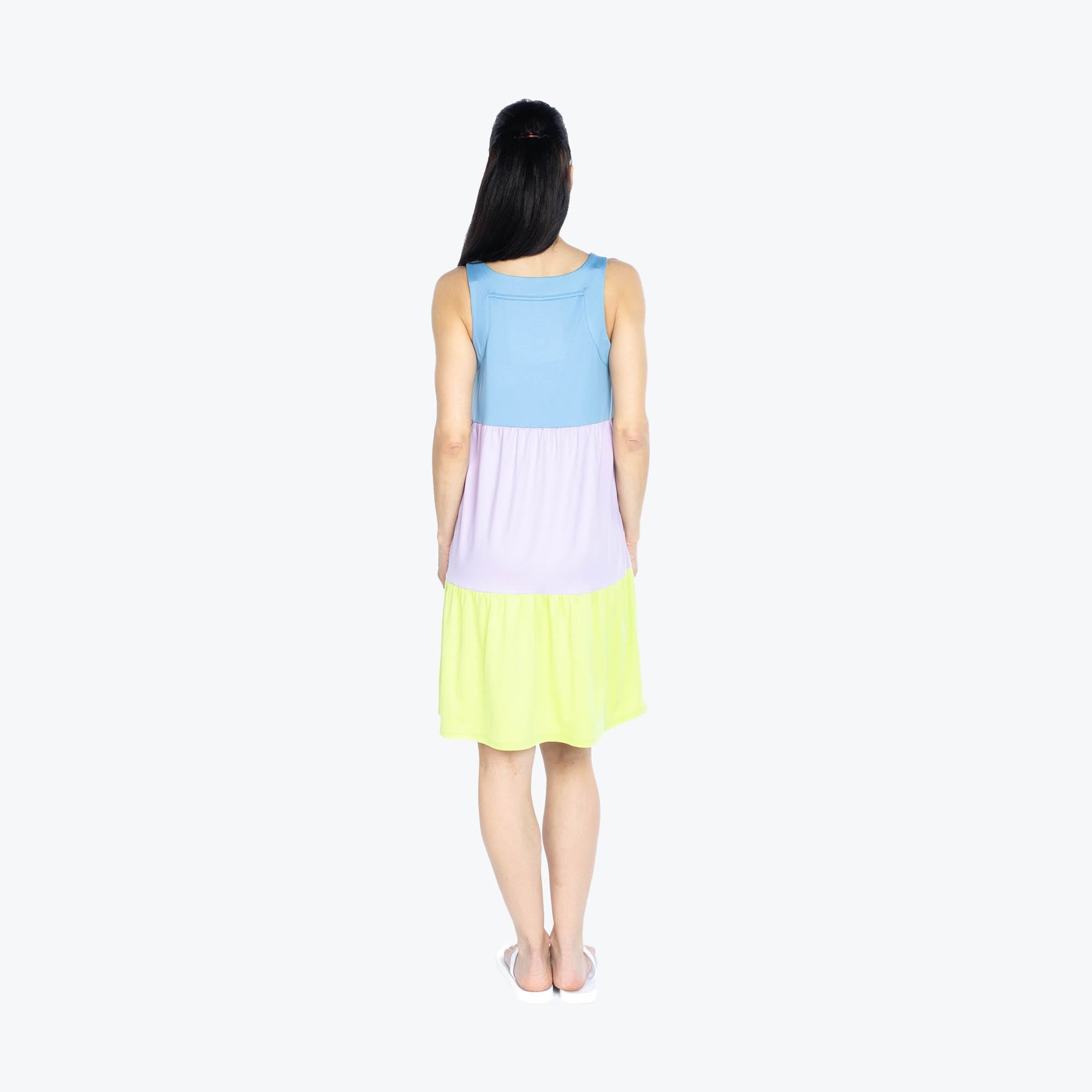 Flare Colorblock Dress - ICEPOP BLUE MOON - Flare_BlueMoonIcePop_S_02