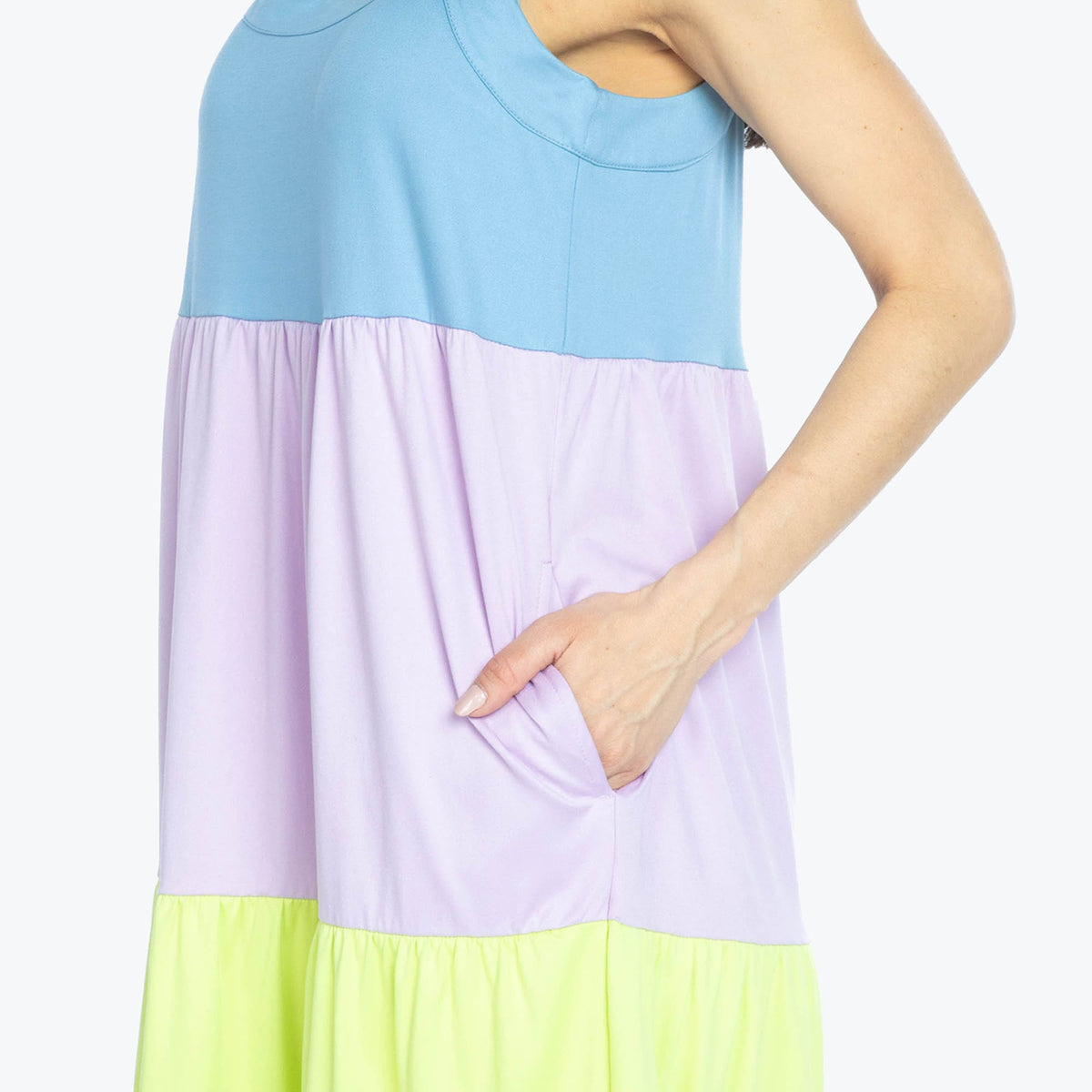Flare Colorblock Dress