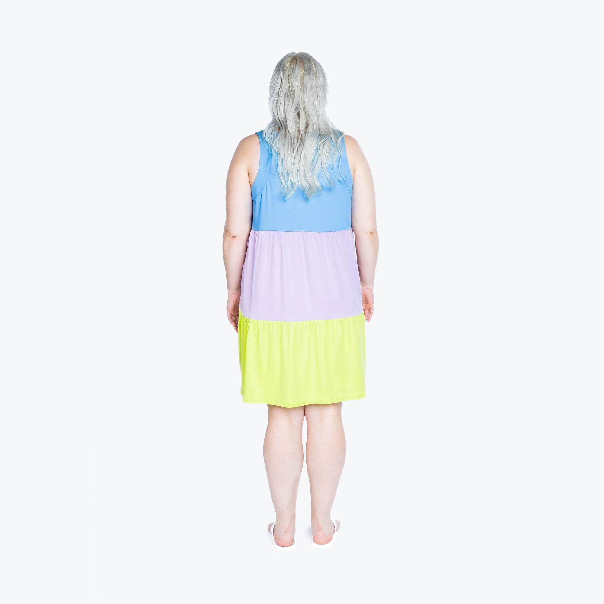 Flare Colorblock Dress - ICEPOP BLUE MOON - Flare_BlueMoonIcePop_XL_02