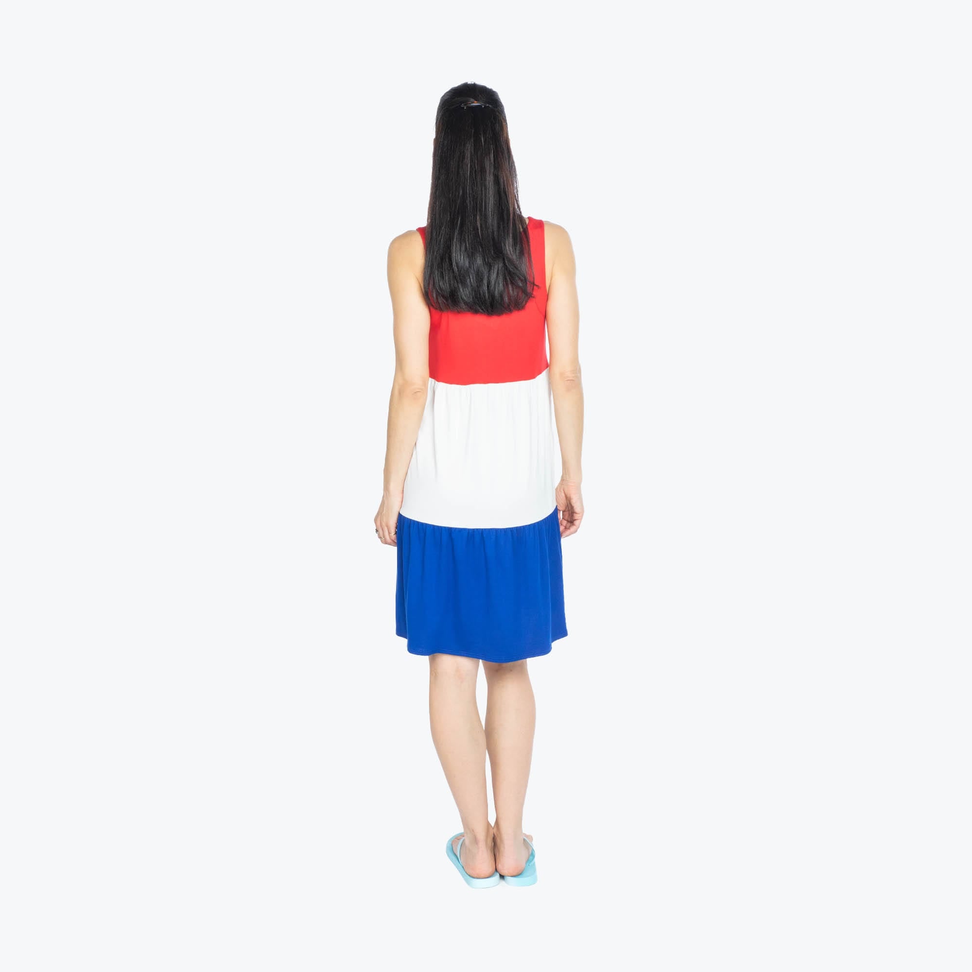 Flare Colorblock Dress - PATRIOTIC RED - Flare_PatrioticRed_S_02