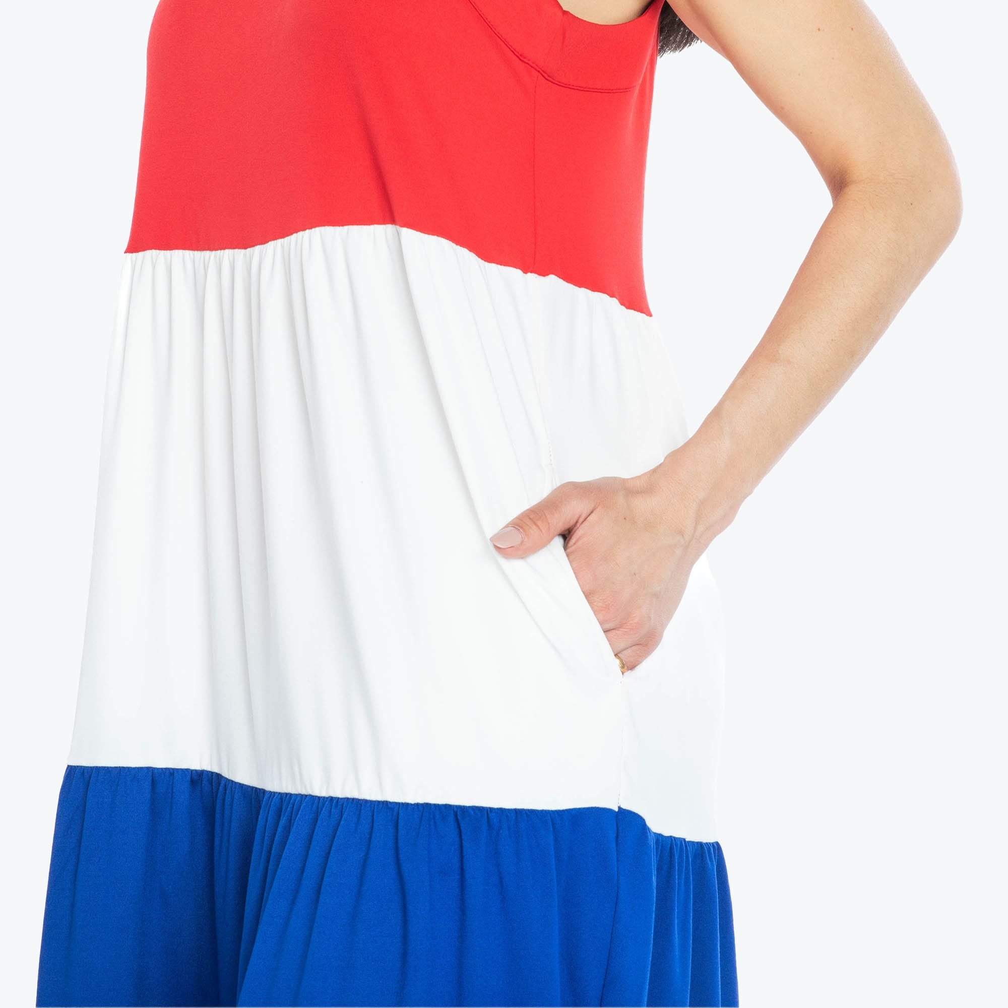 Flare Colorblock Dress - PATRIOTIC RED - Flare_PatrioticRed_S_04