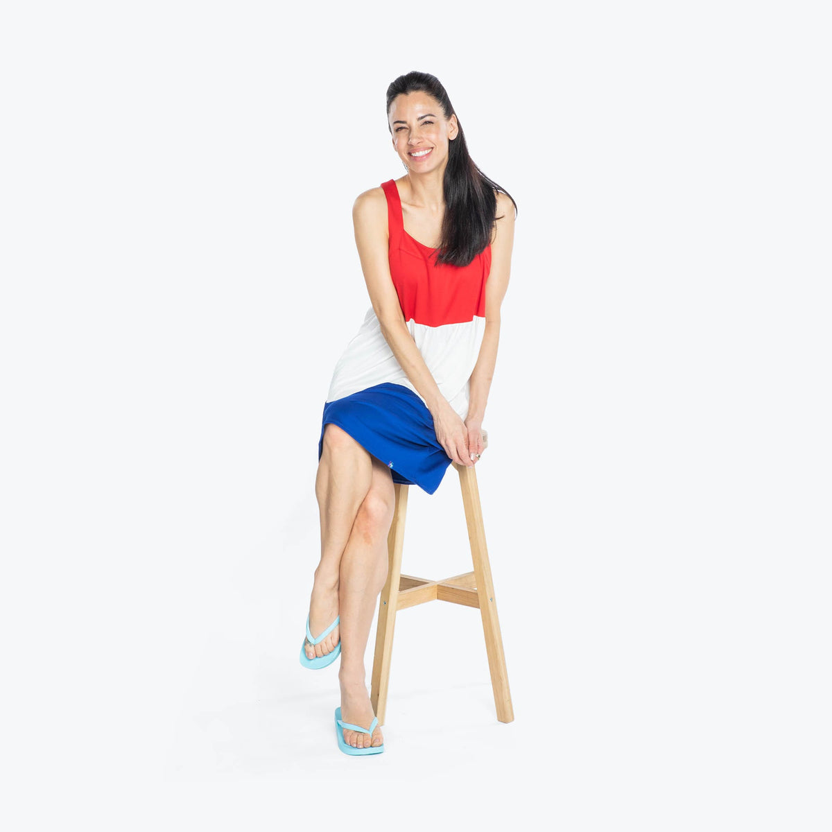 Flare Colorblock Dress - PATRIOTIC RED - Flare_PatrioticRed_S_05