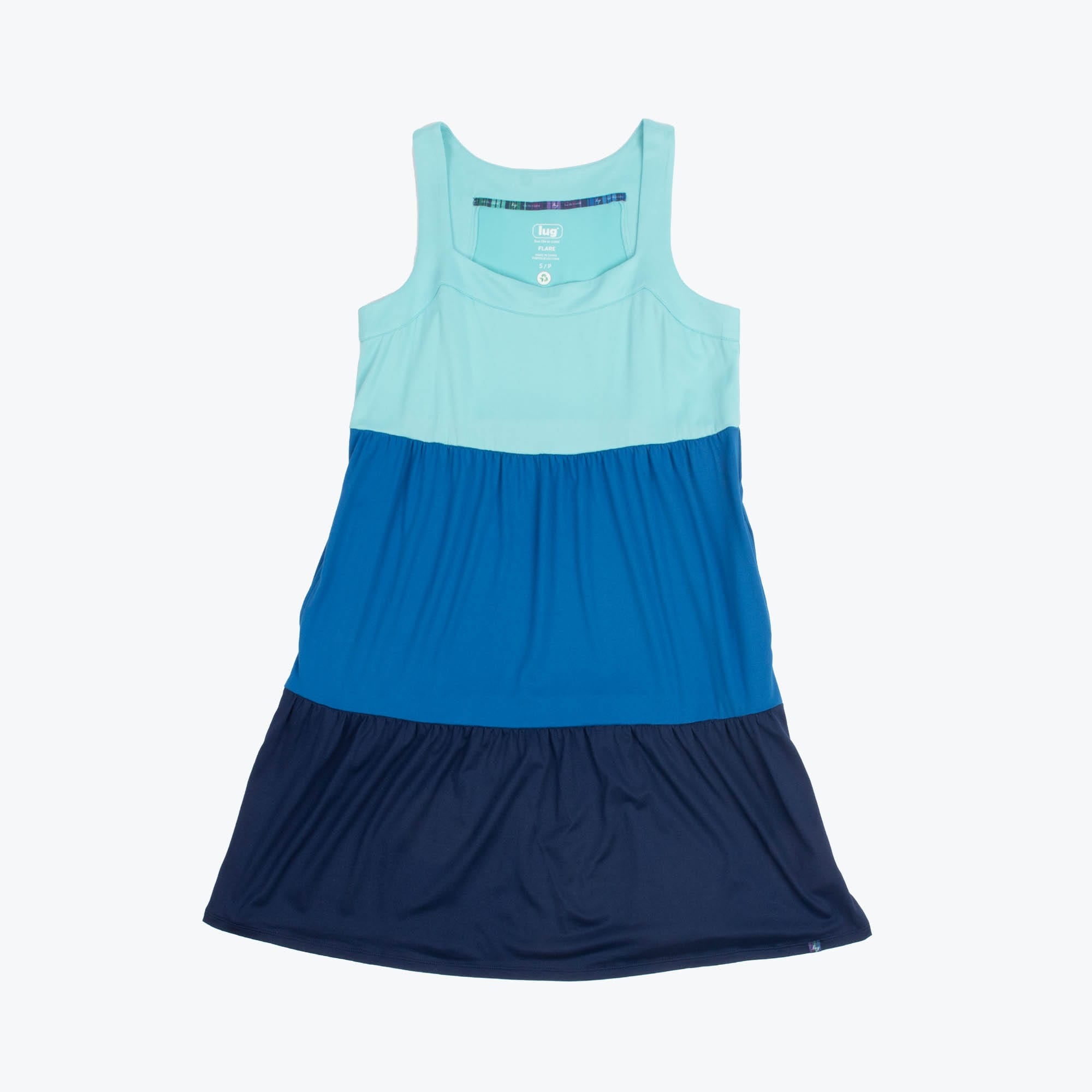 Flare Colorblock Dress - SEASIDE BLUE - Flare_SeasideBlue_06