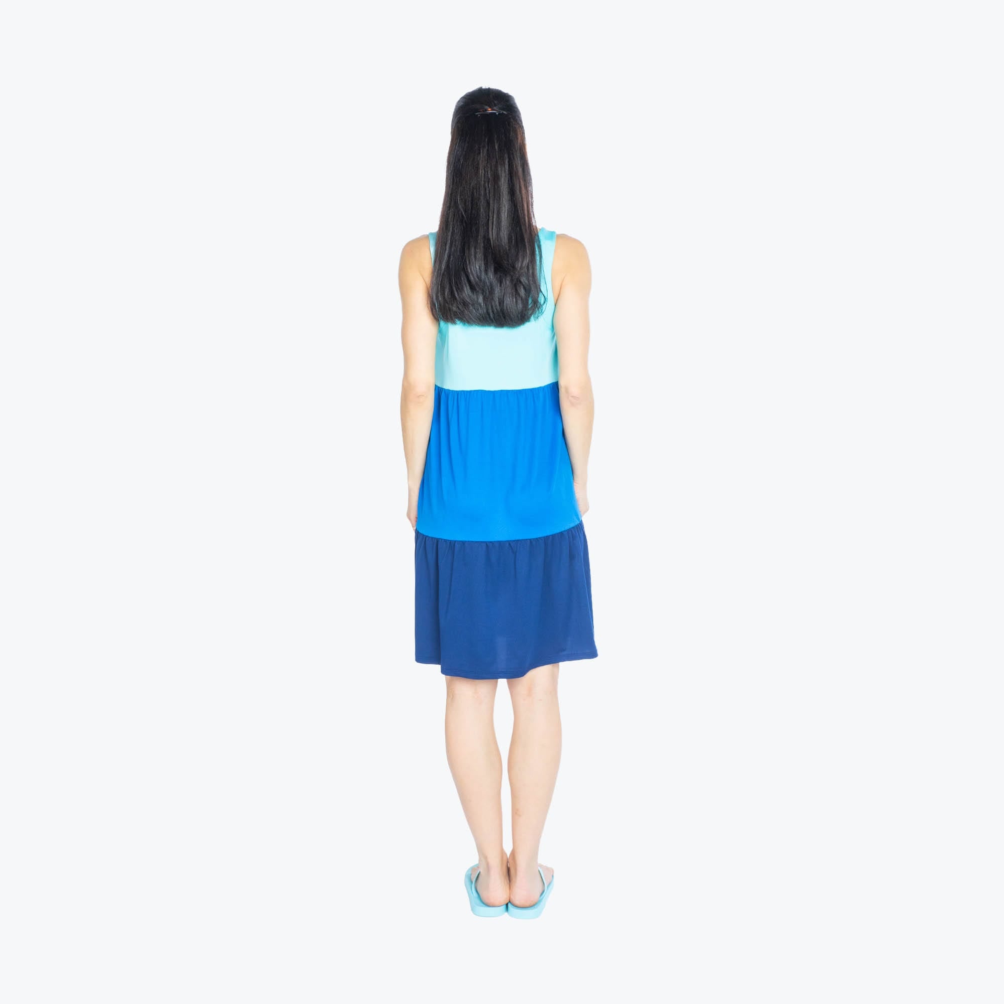 Flare Colorblock Dress - SEASIDE BLUE - Flare_SeasideBlue_S_02