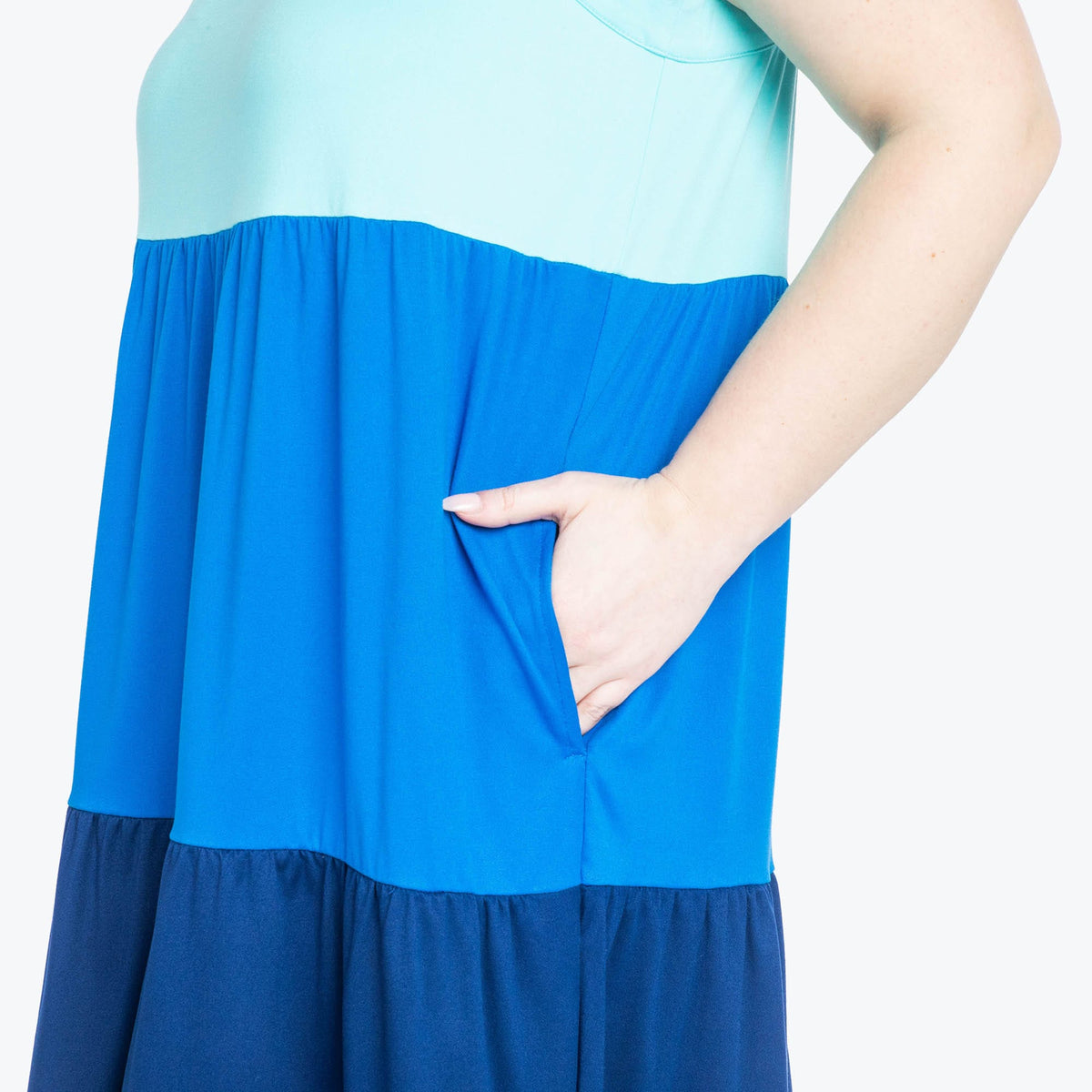 Flare Colorblock Dress