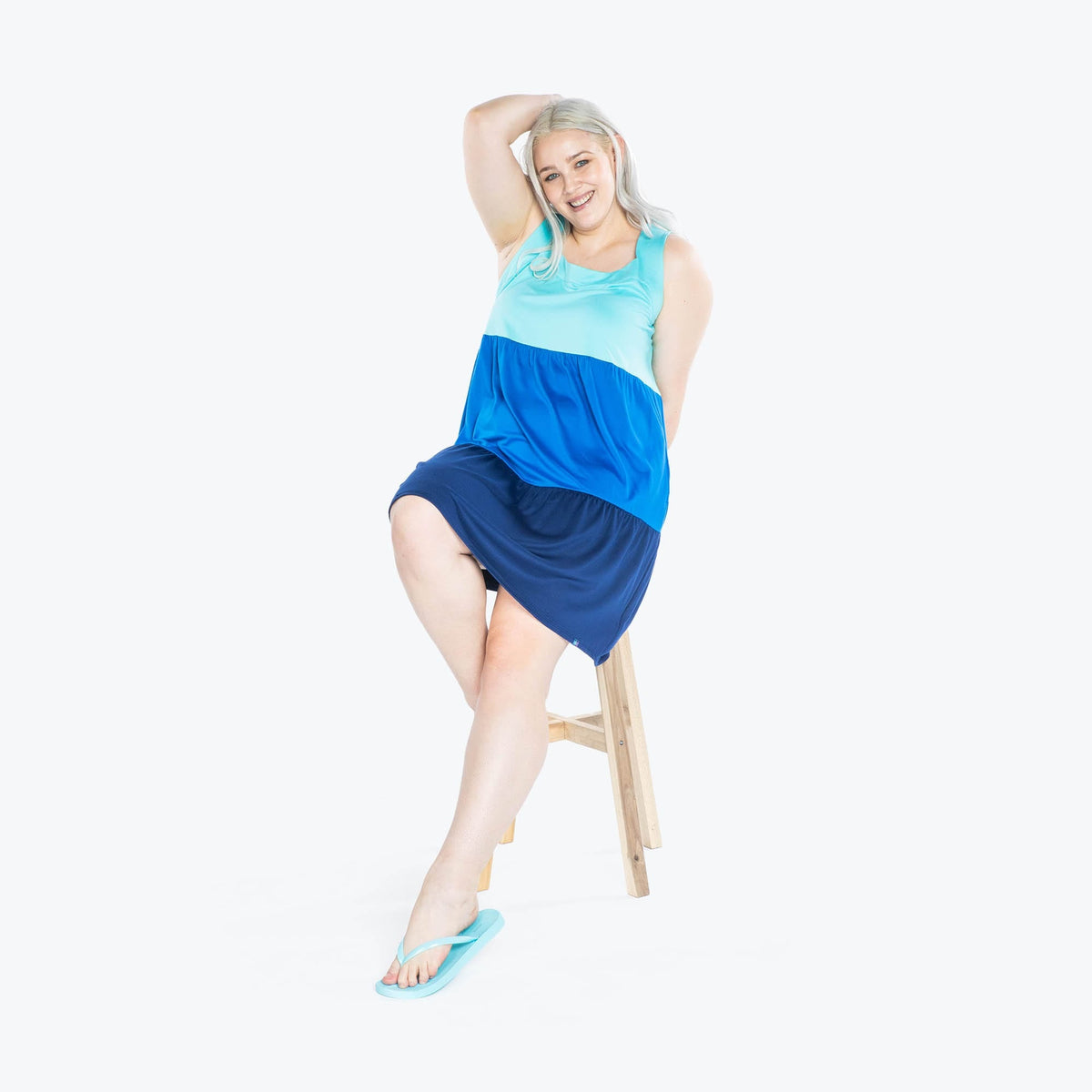 Flare Colorblock Dress - STORMY GREY - Flare_SeasideBlue_XL_05