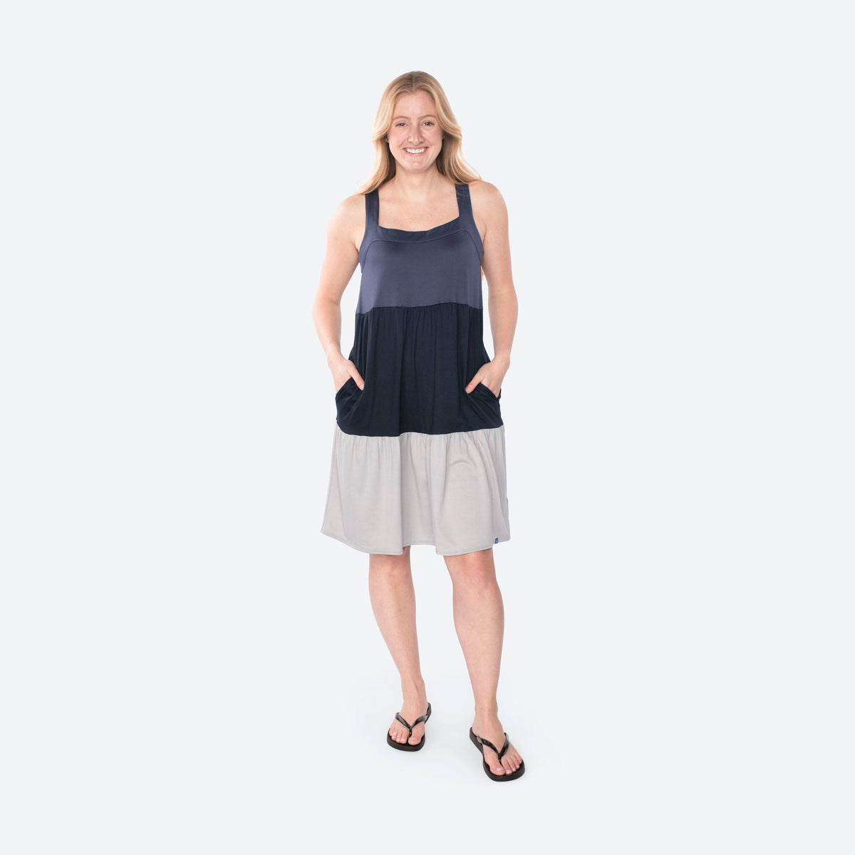 Flare Colorblock Dress - STORMY GREY - Flare_StormyGrey_S_01