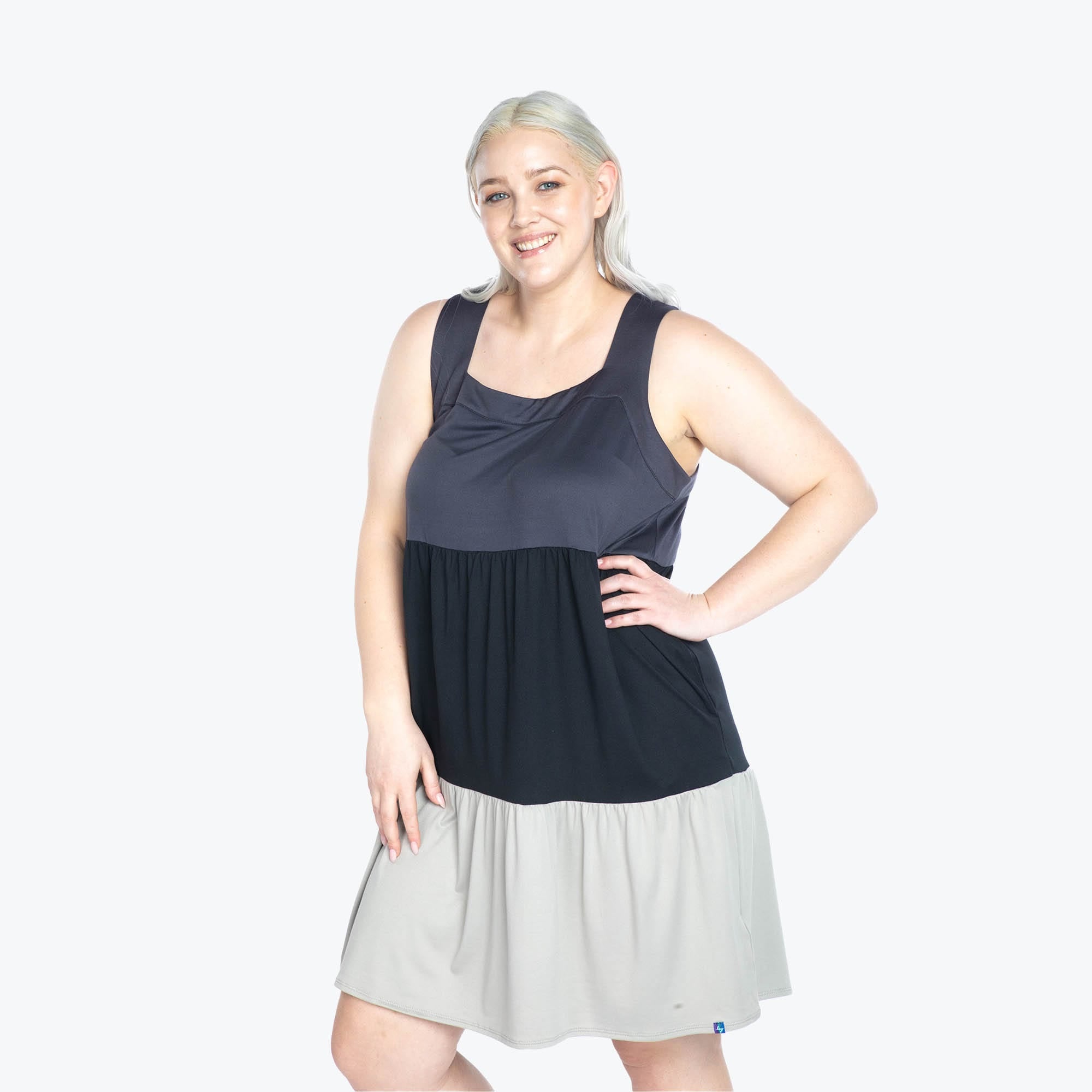 Flare Colorblock Dress - STORMY GREY - Flare_StormyGrey_XL_03