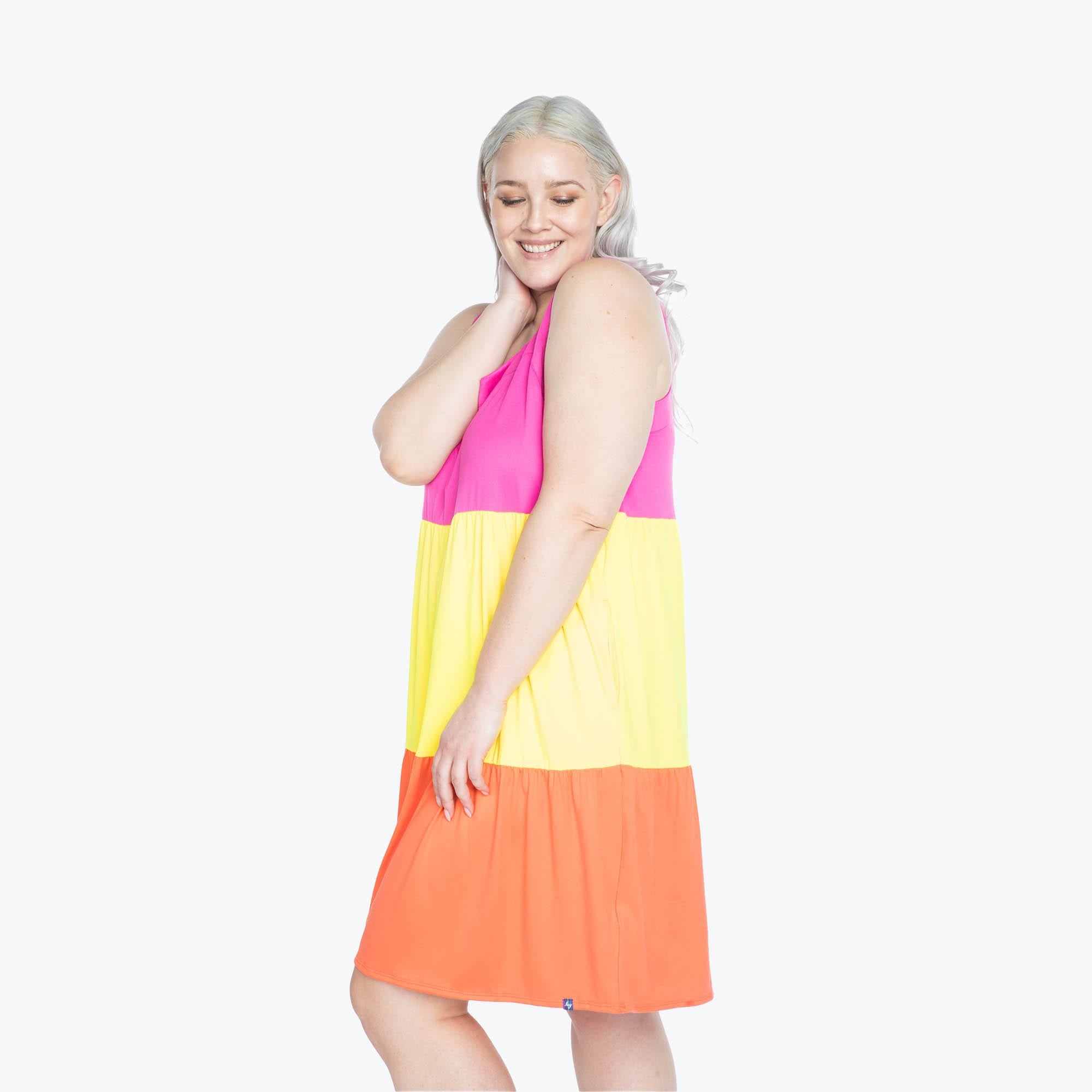 Flare Colorblock Dress - SUNRISE PINK - Flare_SunrisePink_XL_03