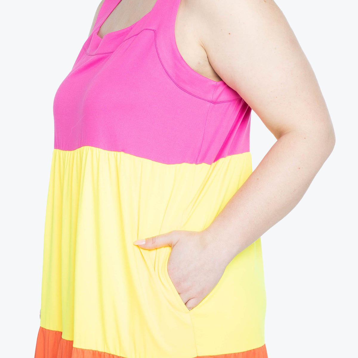Flare Colorblock Dress - SUNRISE PINK - Flare_SunrisePink_XL_04
