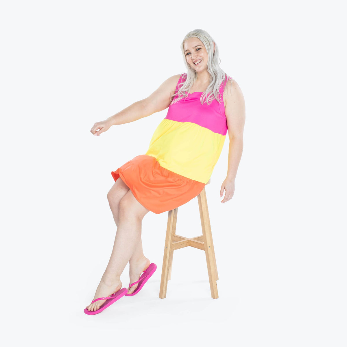 Flare Colorblock Dress - SUNRISE PINK - Flare_SunrisePink_XL_05