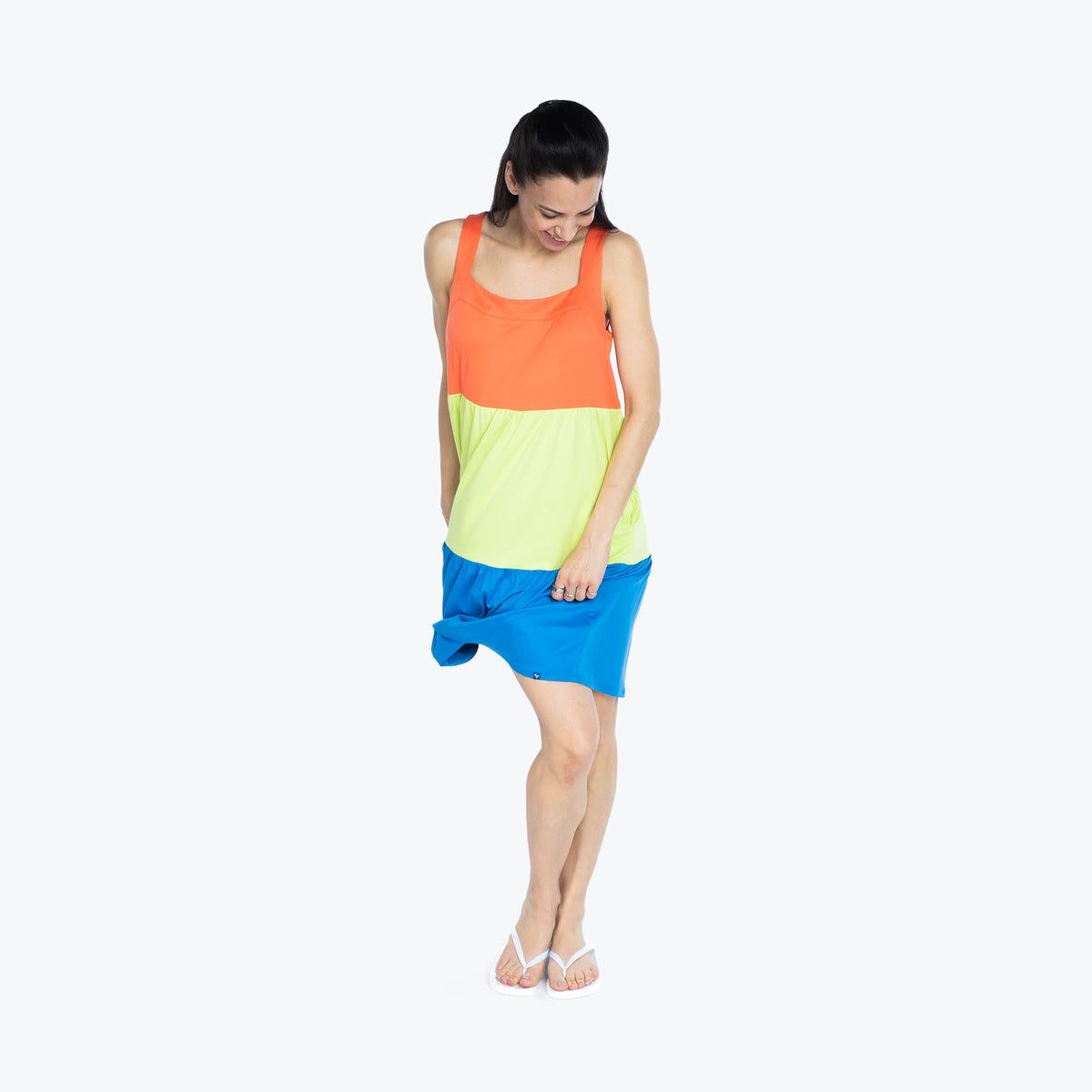 Flare Colorblock Dress