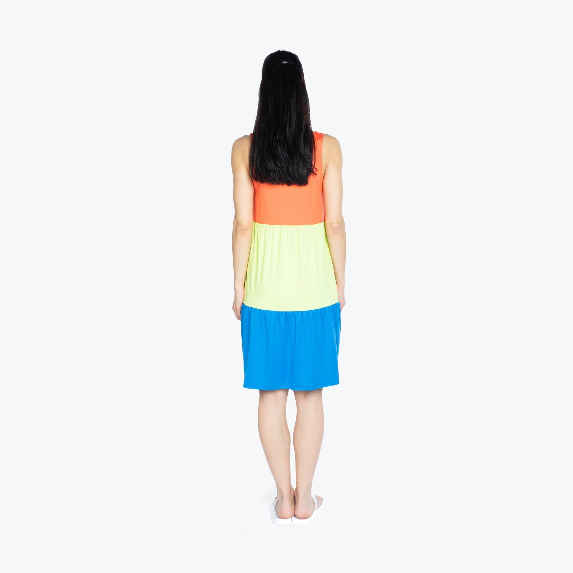 Flare Colorblock Dress - TROPICAL CORAL - Flare_TropicalCoral_S_02