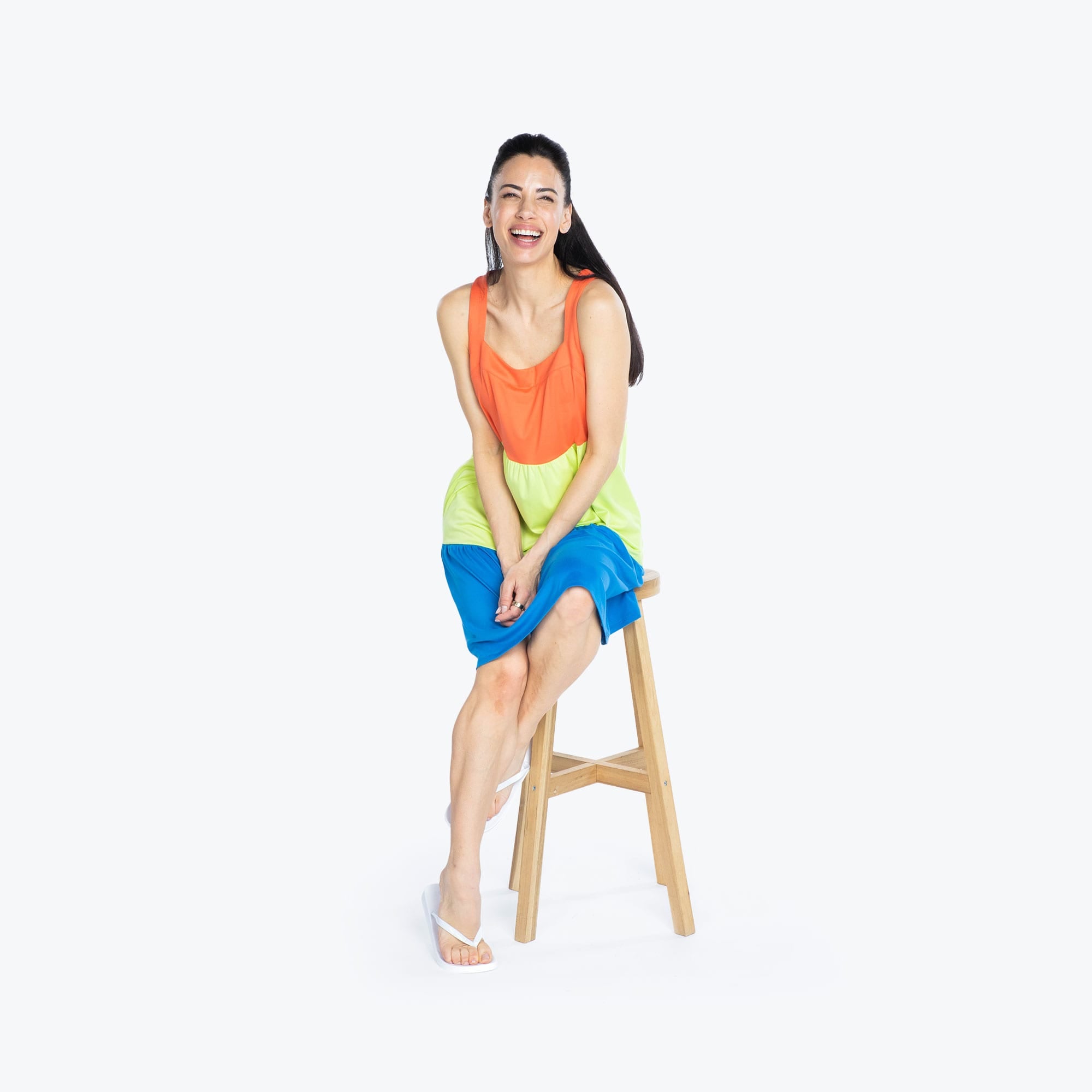 Flare Colorblock Dress - TROPICAL CORAL - Flare_TropicalCoral_S_05