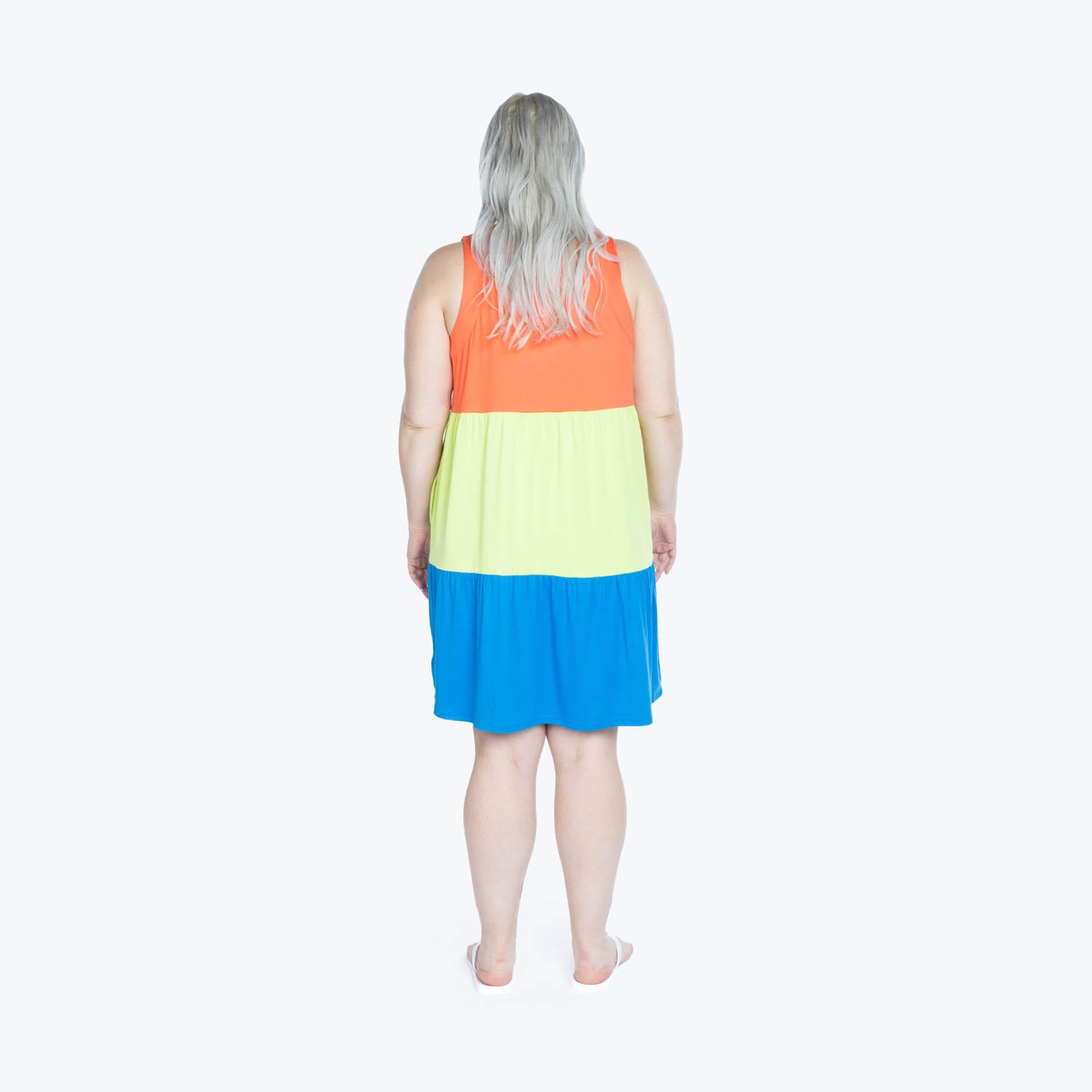 Flare Colorblock Dress - TROPICAL CORAL - Flare_TropicalCoral_XL_02