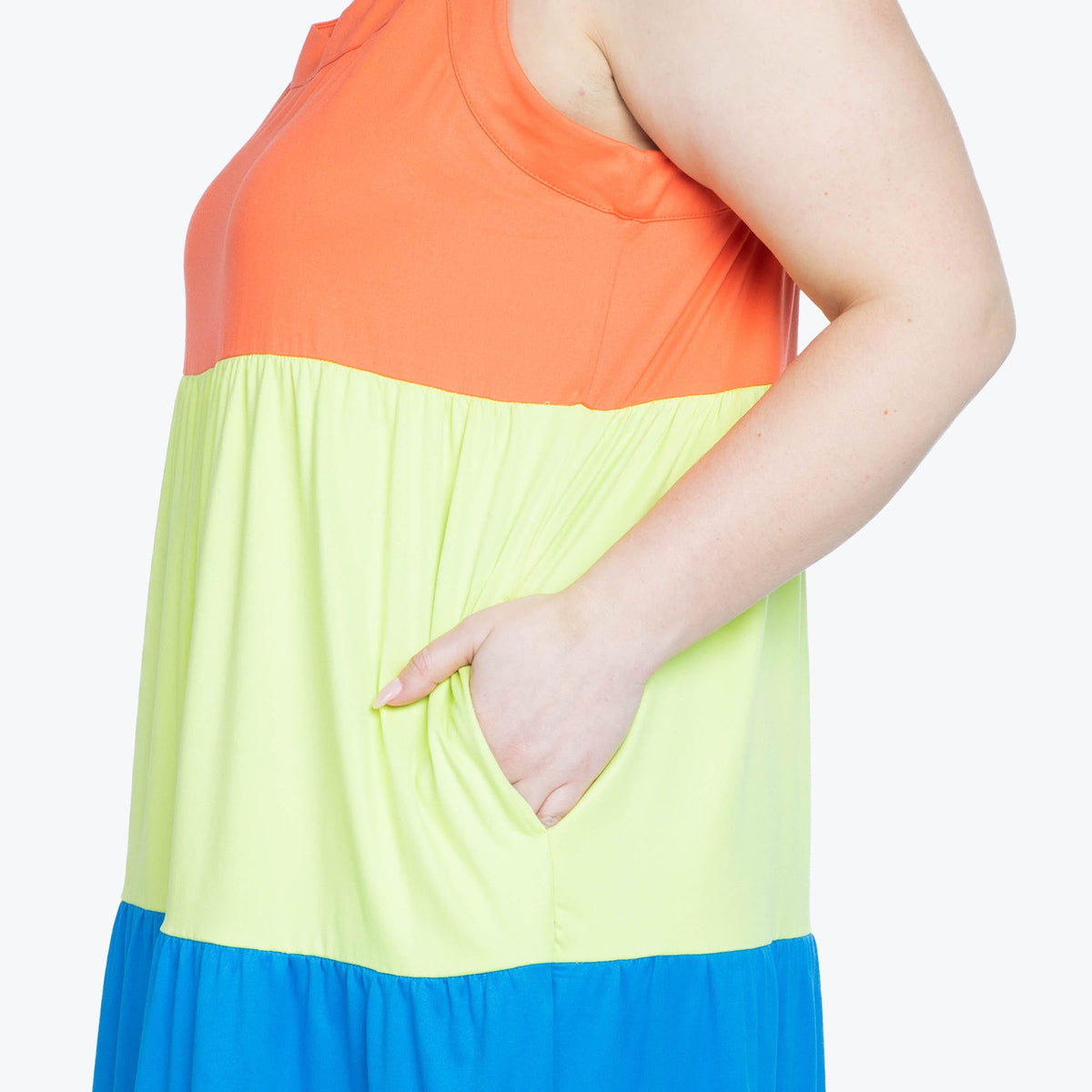 Flare Colorblock Dress - TROPICAL CORAL - Flare_TropicalCoral_XL_04