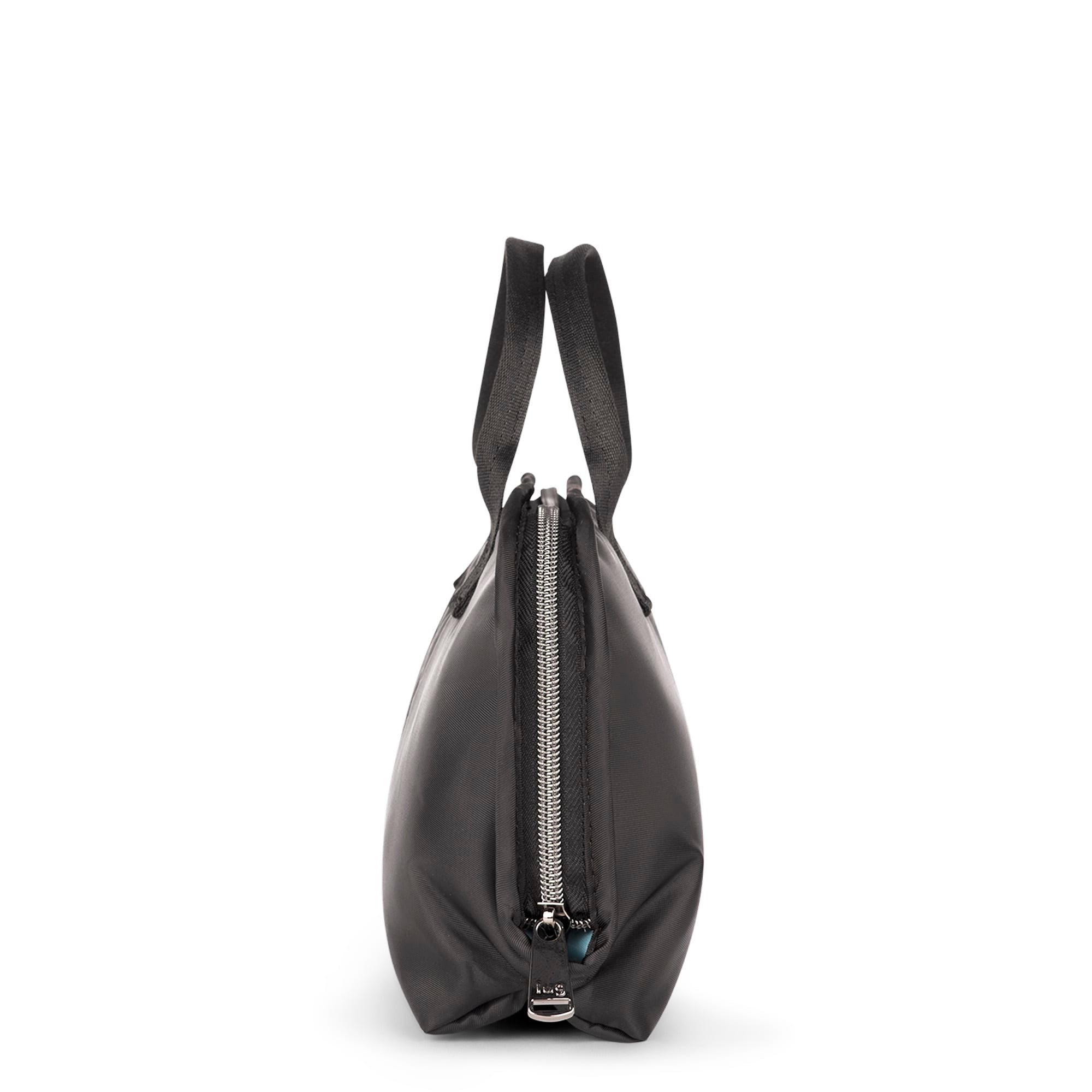 Flash Cosmetic Case - BLACK RAINBOW STITCH W HANDLE - FlashCosmeticCase_BlackRainbowStitch_03