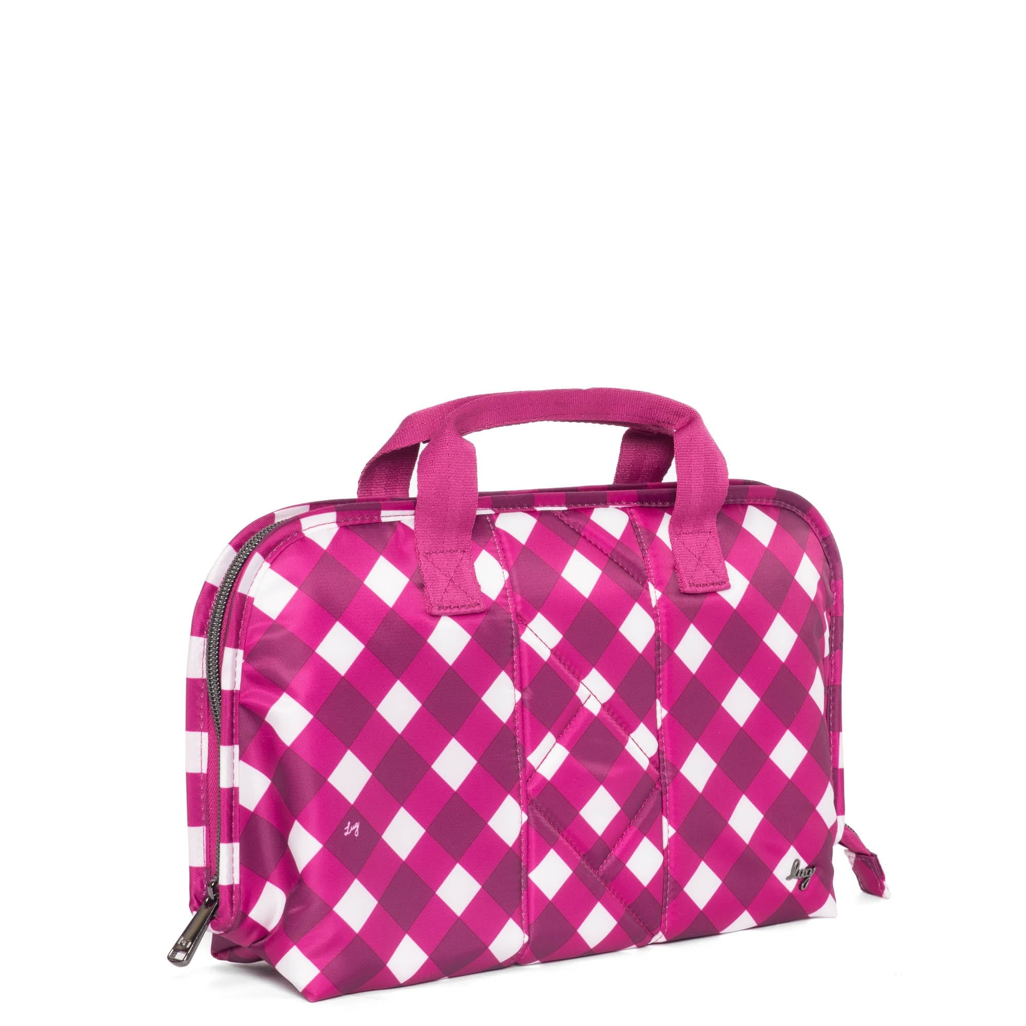 Flash SE Cosmetic Case - GINGHAM BERRY - FlashSE_GinghamBerry_02