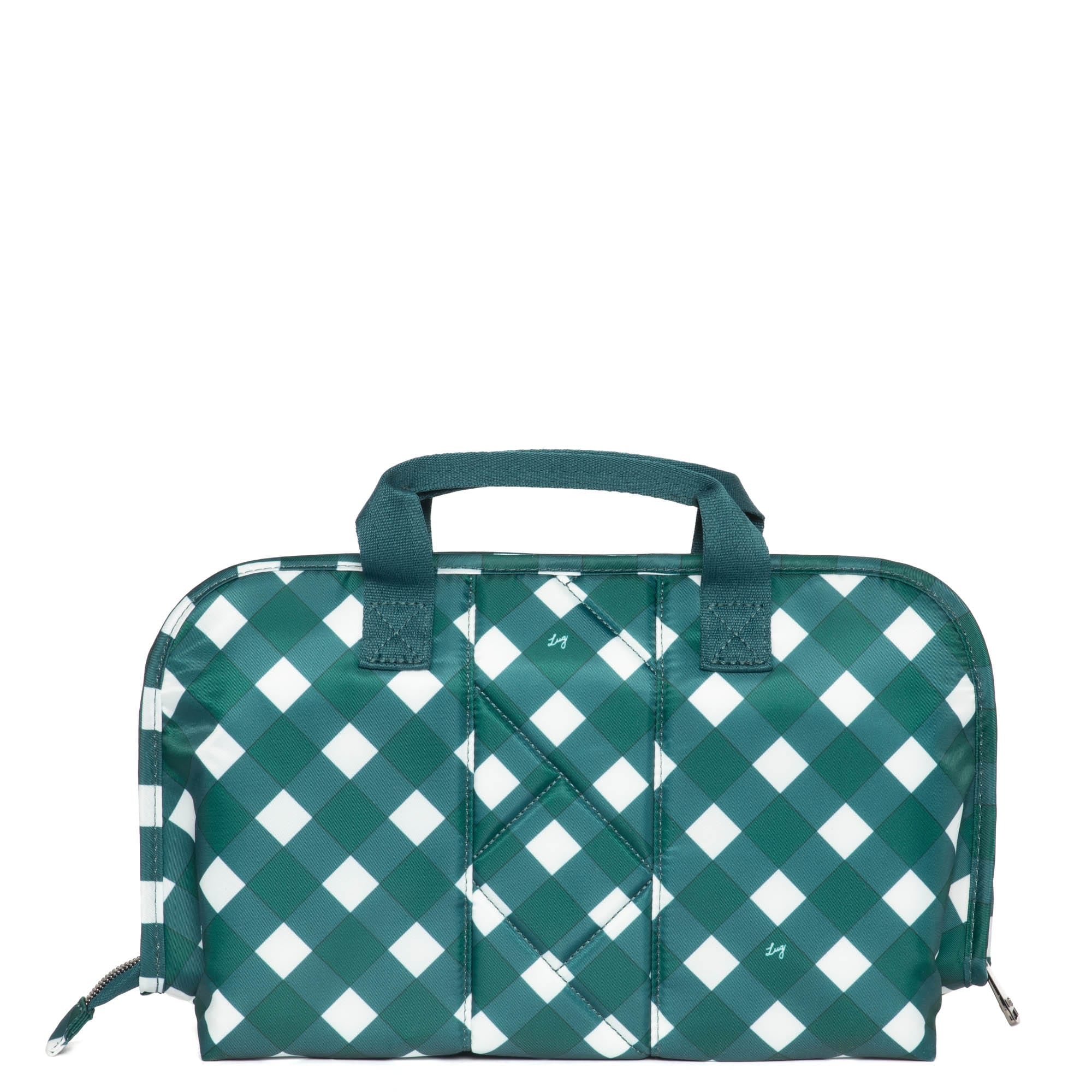 Flash SE Cosmetic Case - GINGHAM EVERGREEN - FlashSE_GinghamEvergreen_04