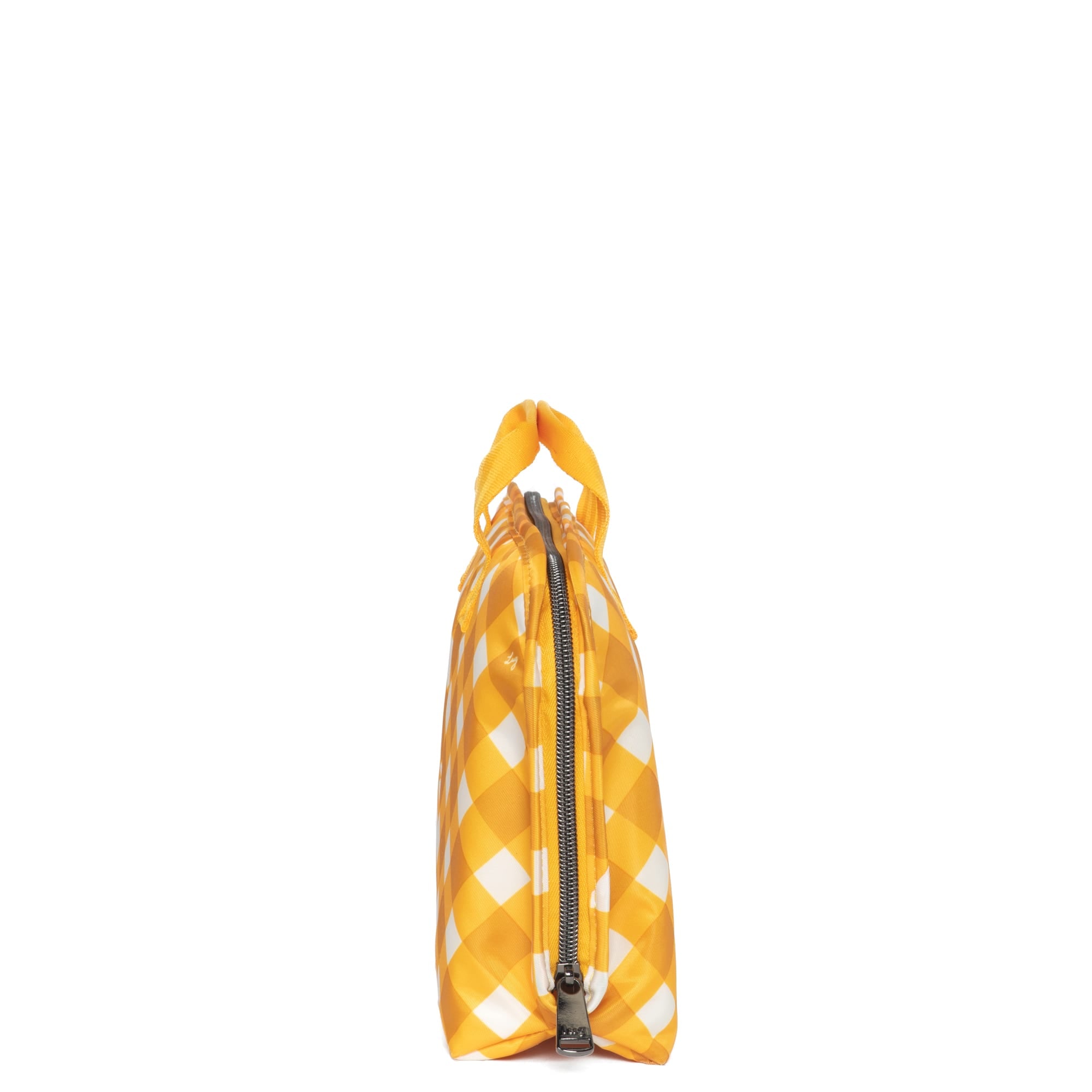 Flash SE Cosmetic Case - GINGHAM MUSTARD - FlashSE_GinghamMustard_03