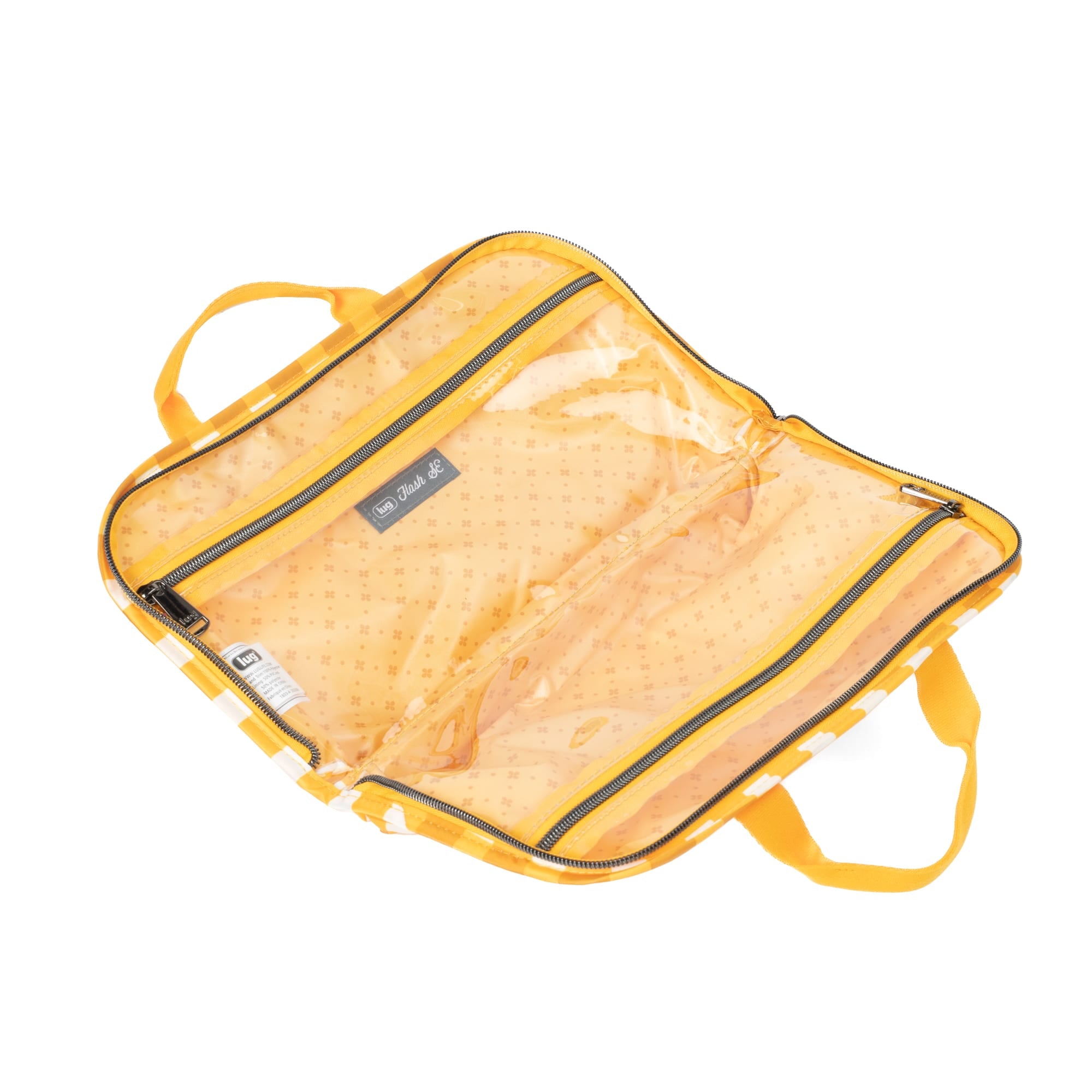 Flash SE Cosmetic Case - GINGHAM MUSTARD - FlashSE_GinghamMustard_05