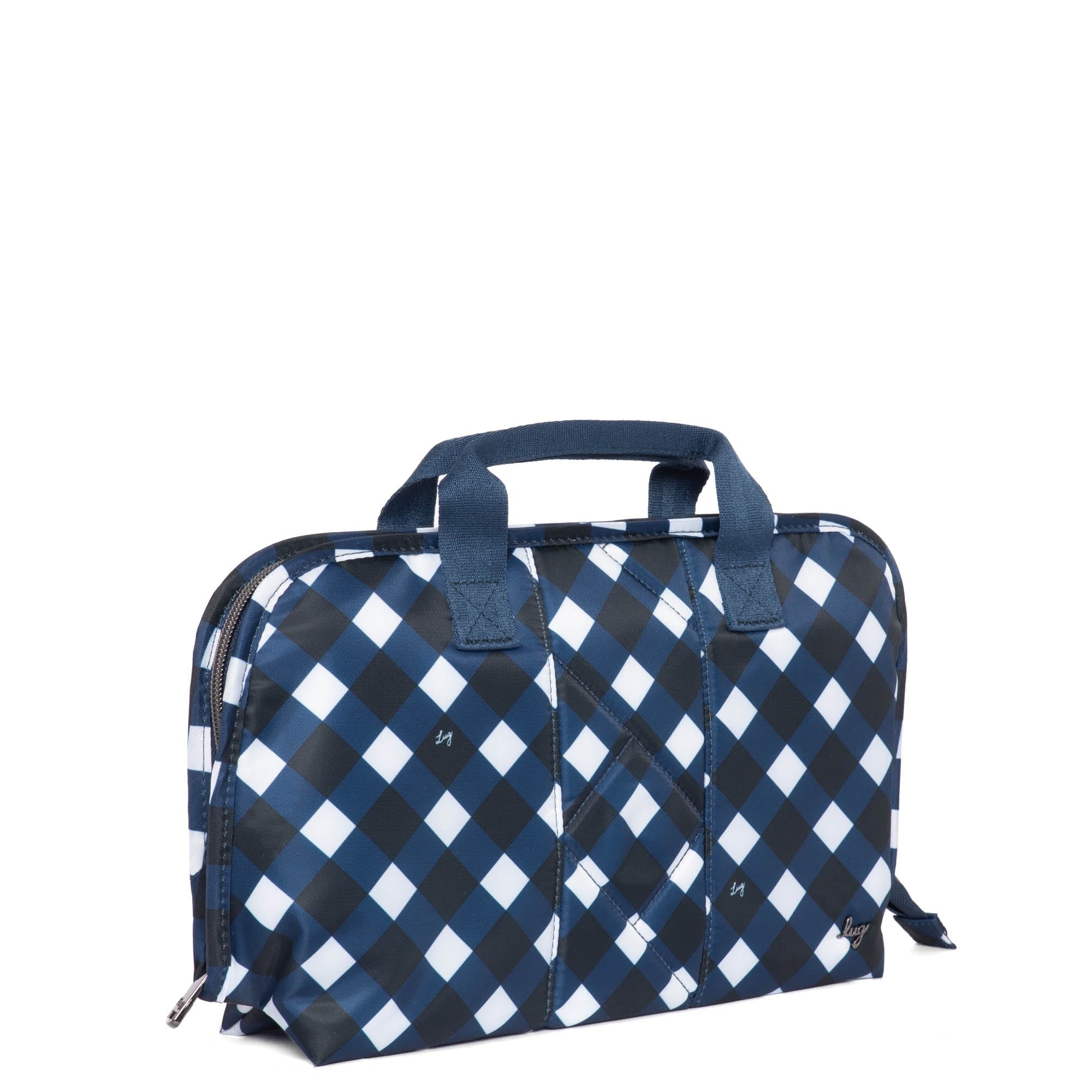 Flash SE Cosmetic Case - GINGHAM NAVY - FlashSE_GinghamNavy_02